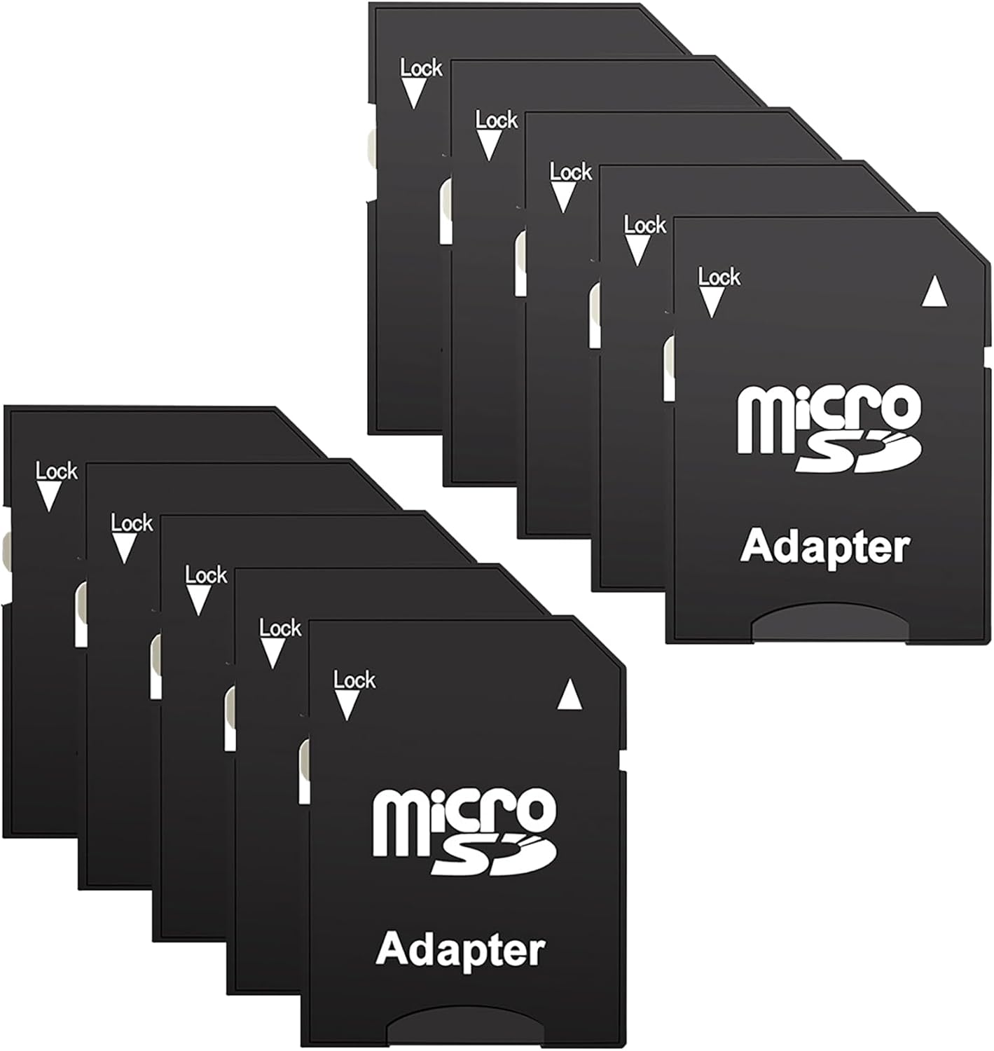 Tunghey 10Pack Micro SD Card to SD Card Adapter, TF Card Micro SDHC to SD SDHC Adapter Works with Memory Cards for Older Cameras, PDA, Med-Ical Devices image number 4