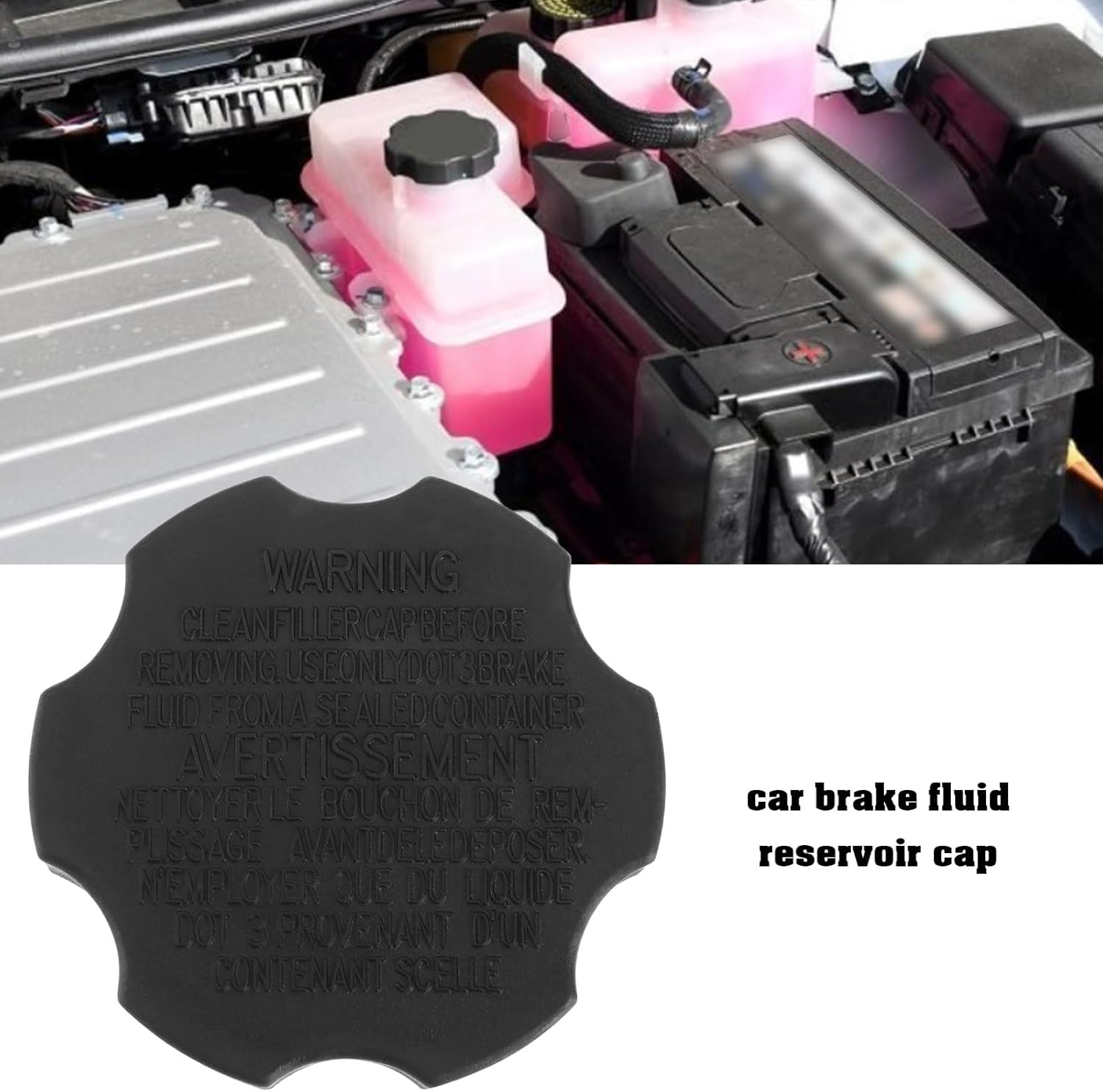 Brake Master Cylinder Reservoir Tank Cap Cover Oil Pot Cover ID 50Mm Replacement Compatible with Hyundai Compatible with Kia 585312B500 5853107000