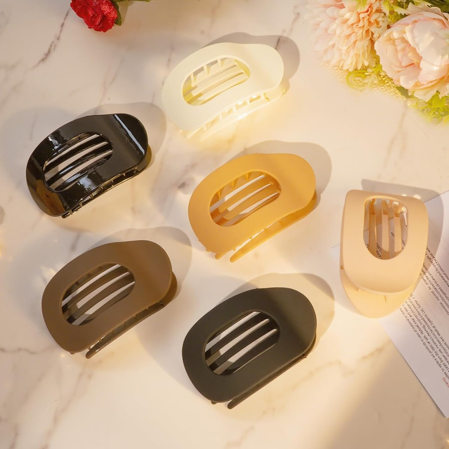 Pack of 4 Hair Clips for Women, Tumurup Hair Claw Large Flat Hair Clips for Women, Hair Clip Flat, Strong Hold Women'S Hair Clips, for Thin and Thick Hair image number 5