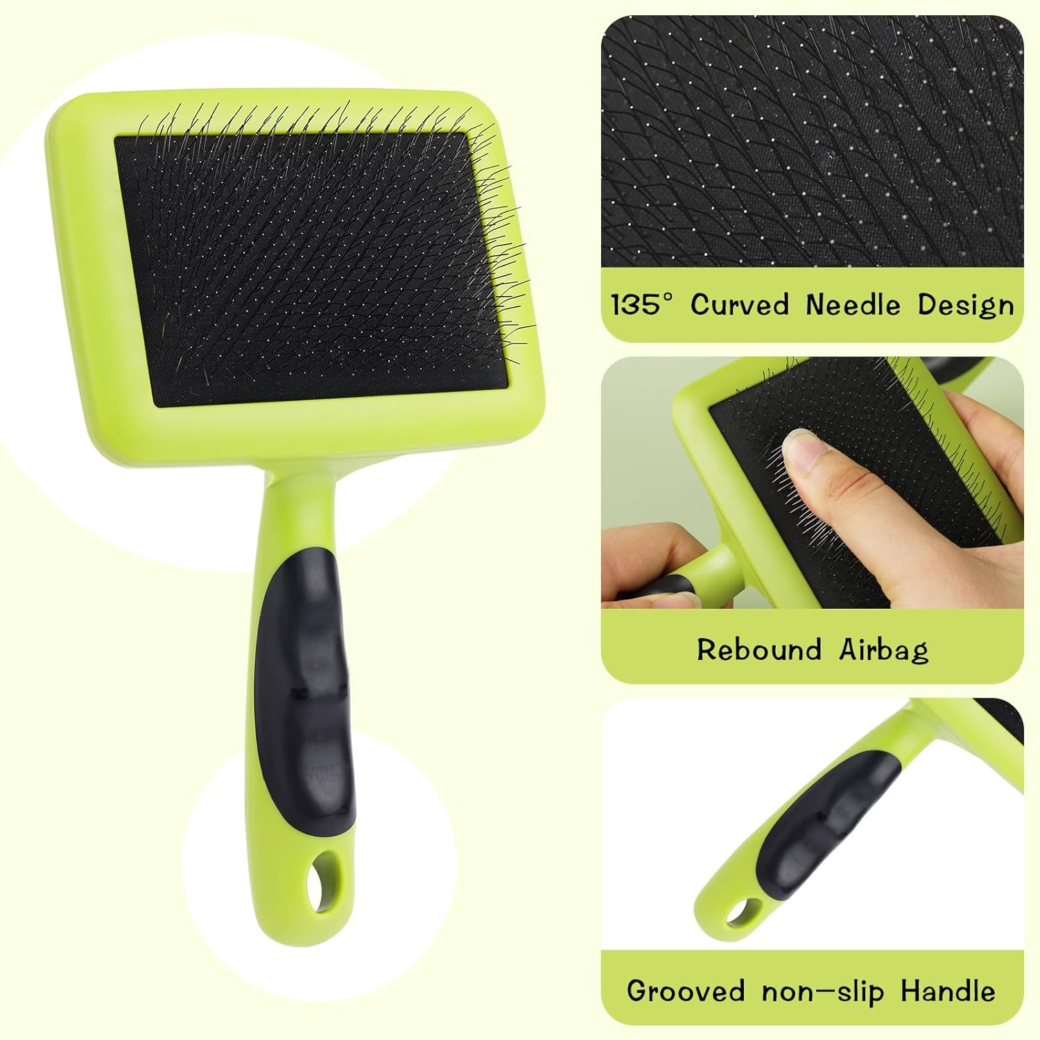 2Pcs Wool Carders, Hand Carders Wool Needle Felting Brush, Needle Felting Tools, Slicker Brush for Cat, Dogs, Wool Carders Brush for Spinning Craft Needle Felting Project or Pets image number 1