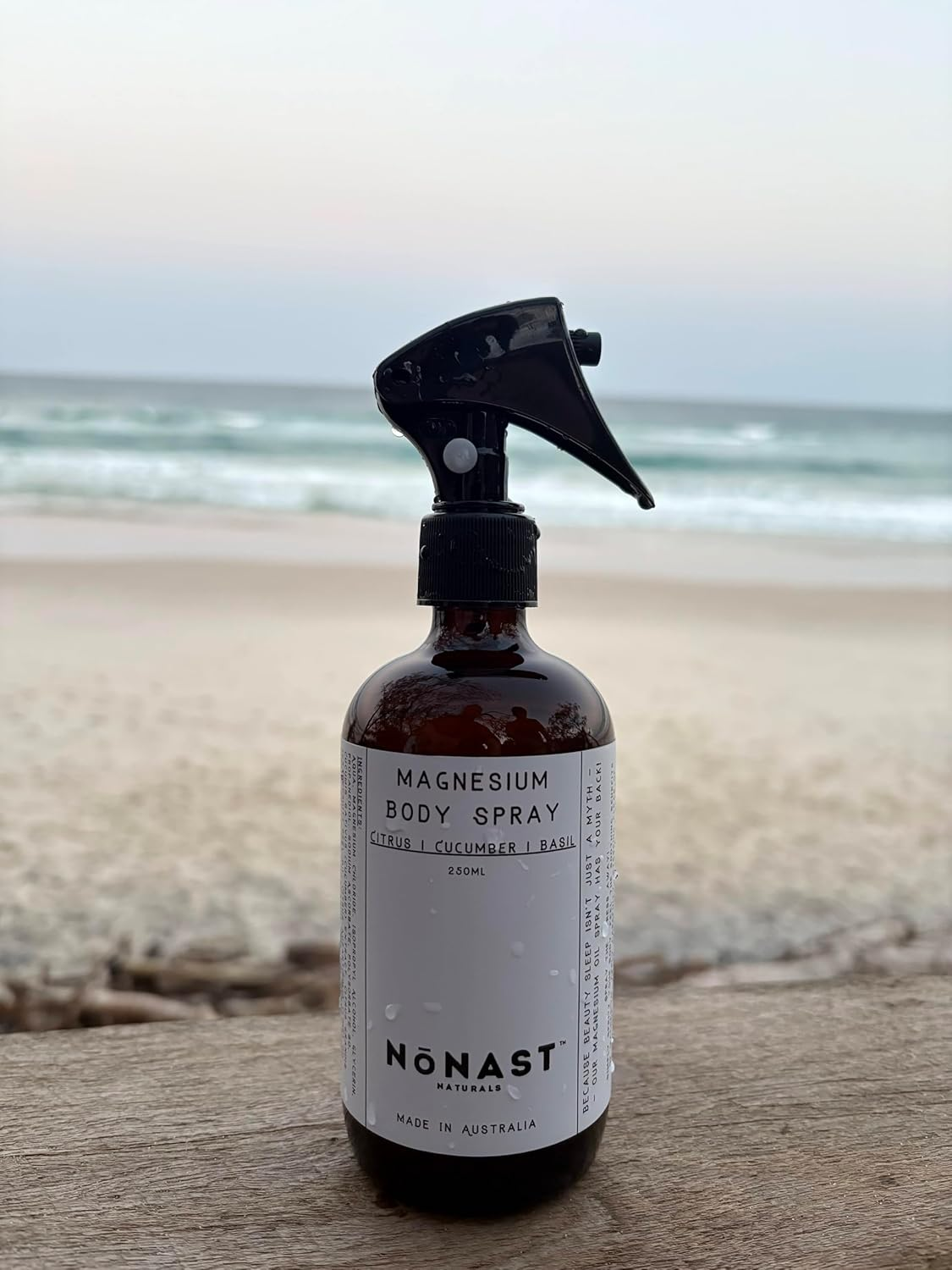 NONAST Magnesium Body Spray 250 Ml &ndash; Citrus Cucumber Basil | Fast-Absorbing Magnesium Oil for Relaxation & Muscle Recovery