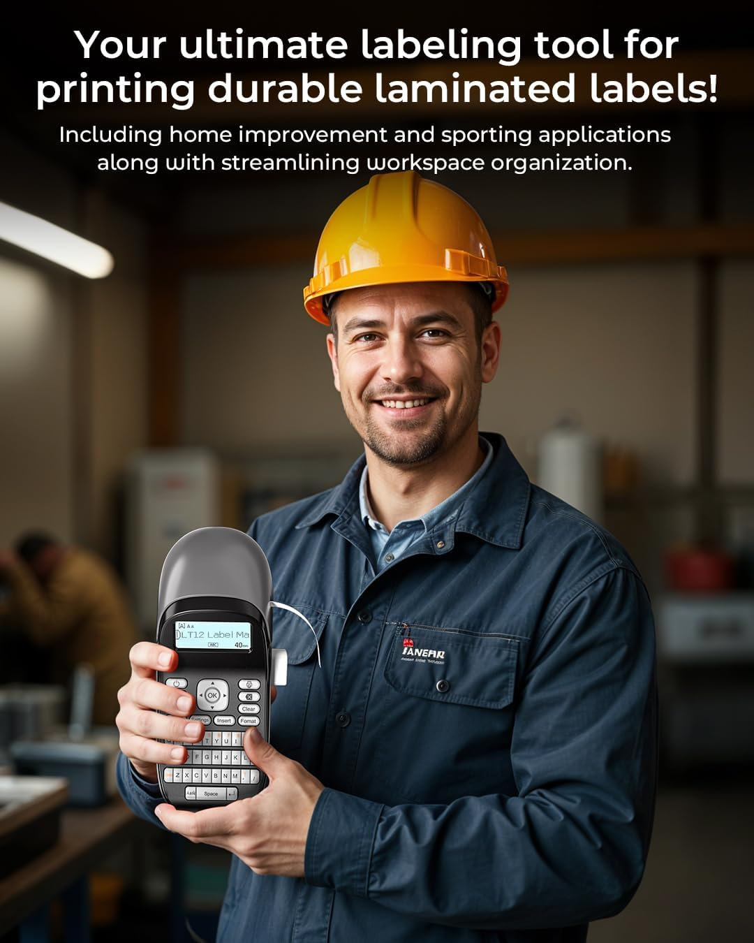 Phomemo Label Maker Machine with Tape-Label Maker with QWERTY Keyboard,Bluetooth Labeler Label Printer Machine with Backlit Screen, Multiple Symbols Borders Fonts for Home School Office Organization image number 6