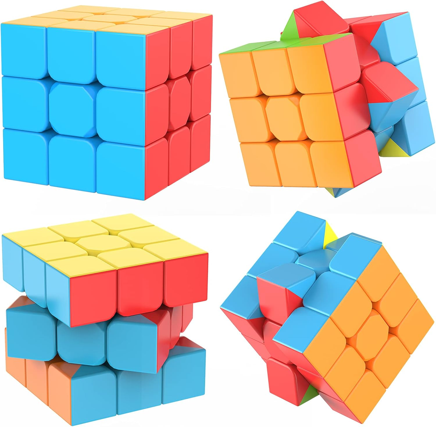 Speed Cube 3X3X3 Jurnwey Stickerless with Cube Tutorial - Turning Speedly Smoothly Magic Cubes 3X3 Puzzle Game Brain Toy for Kids and Adult image number 1