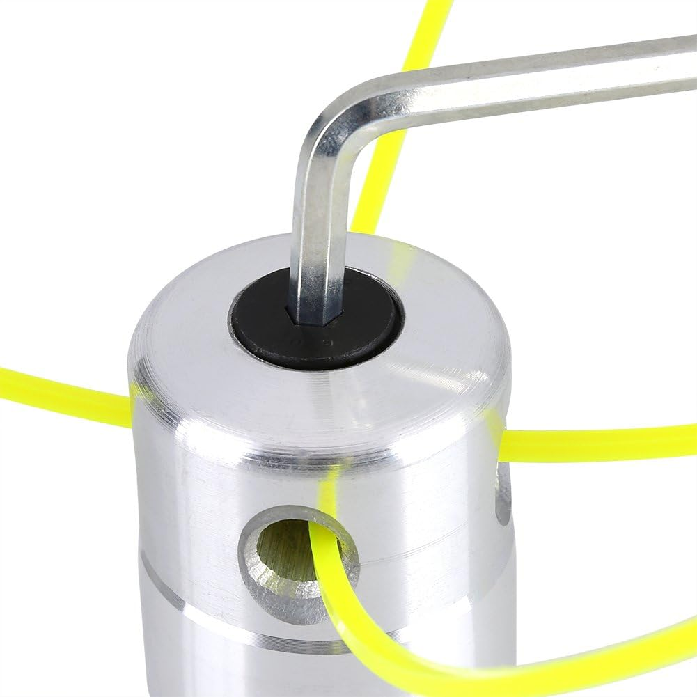 Grass Strimmer Head, Universal Aluminium Trimmer Head with Strimmer Line Set, Grass Cutter Replacement Lawn Mower Parts Brush Cutter Accessories, Easy to Install image number 1