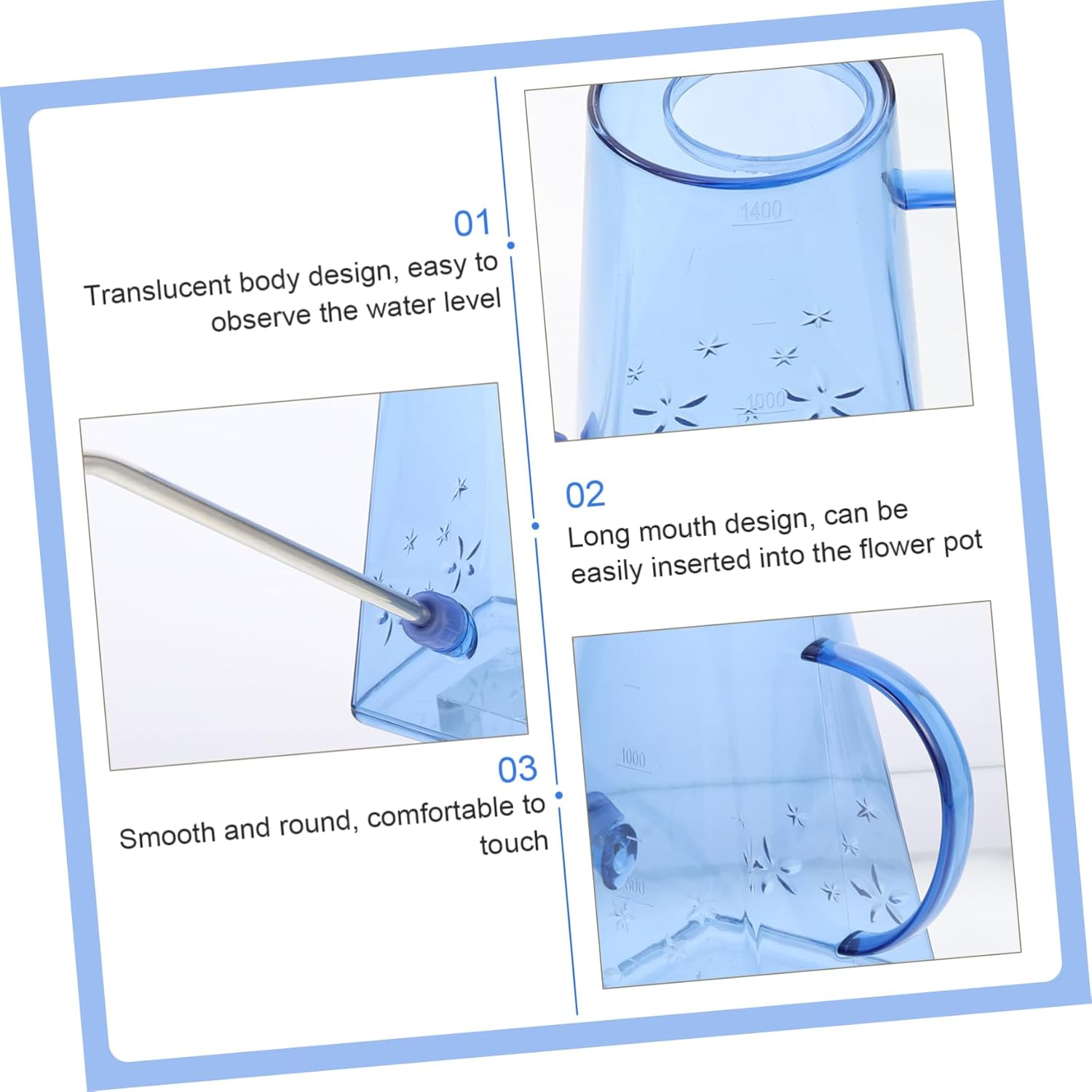 SUPVOX Long Spout Watering Can for Gardening Capacity Household Watering Pot for Indoor Plants Water and Outdoor Use image number 3