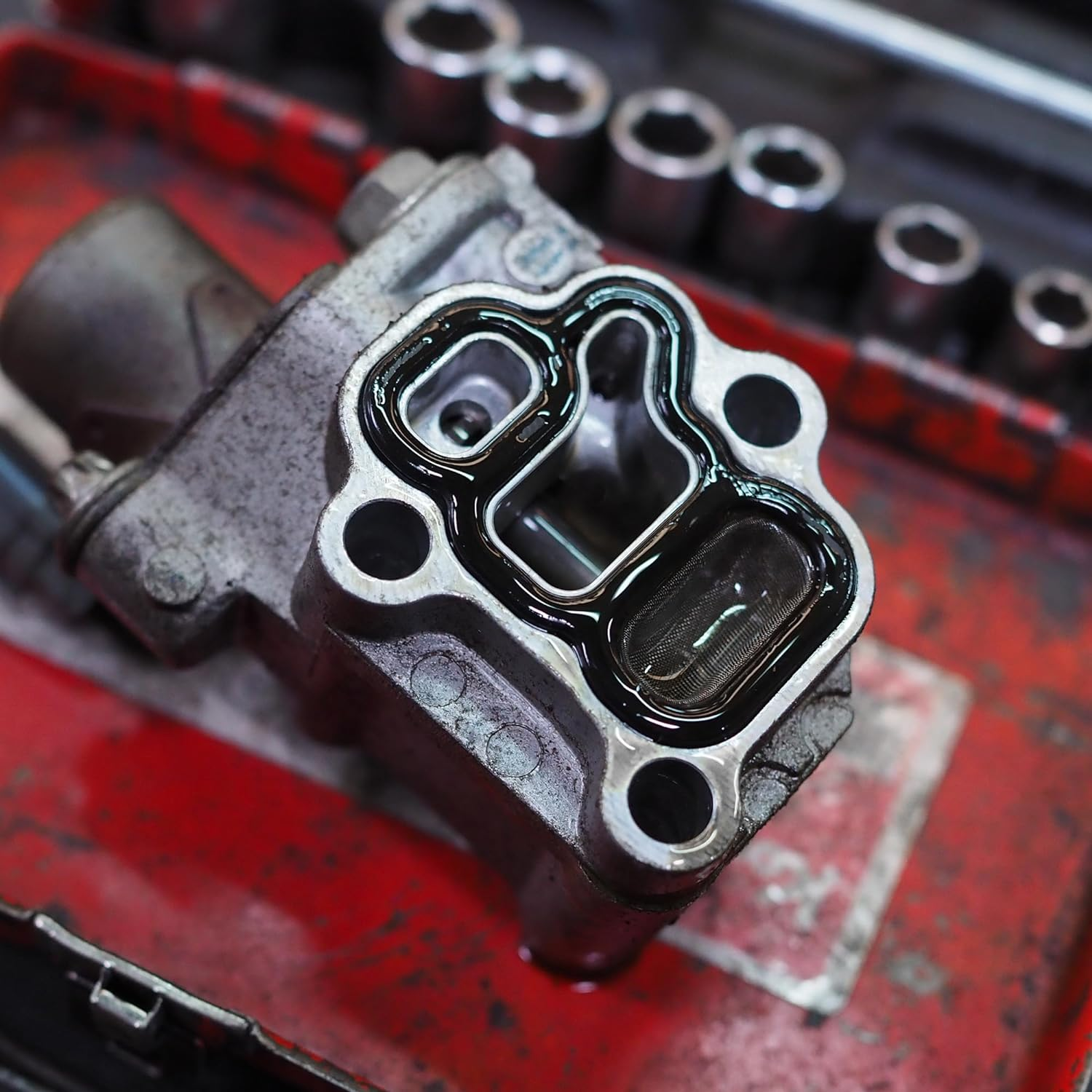 ACROPIX VTEC Solenoid Gasket Spool Valve Filter Screen Fit for Honda CR-V - Pack of 2 Black image number 3