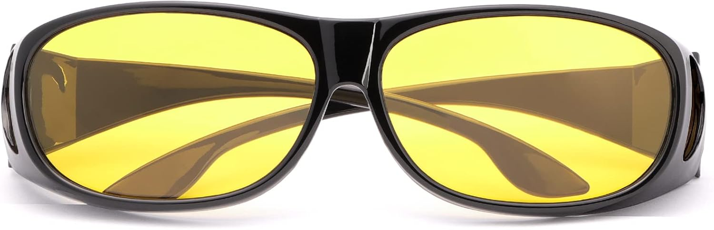 Night Vision Glasses for Men Women Polarized Driving Sunglasses Shield Wraparound Fit over  Eyewear anti Glare image number 2