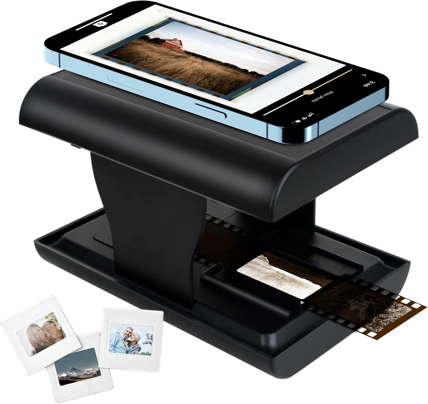 DGODRT Slide Scanner, Mobile Film Scanner, Scan and save Your 24 X 36 Mm Negatives and Slides with Smartphone Camera, Foldable Portable Film Scanner with LED Lighting image number 5