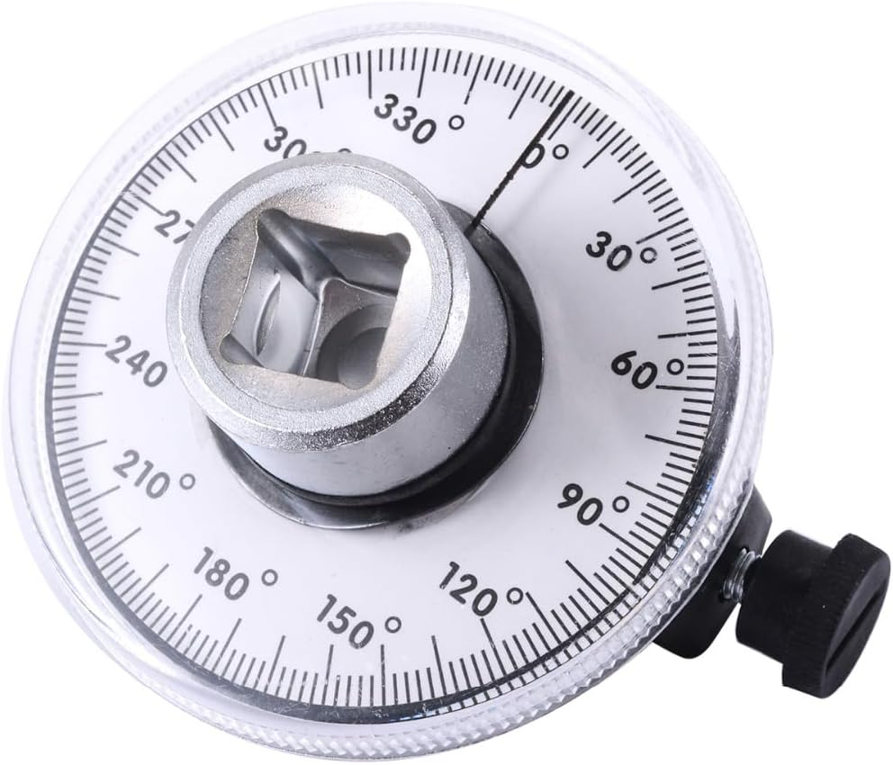 1Pcs Angular Torque Gauge, 1/2" Drive 360 Degree Adjustable Torque Meter Wrench Set, Measure Gauge Wrench