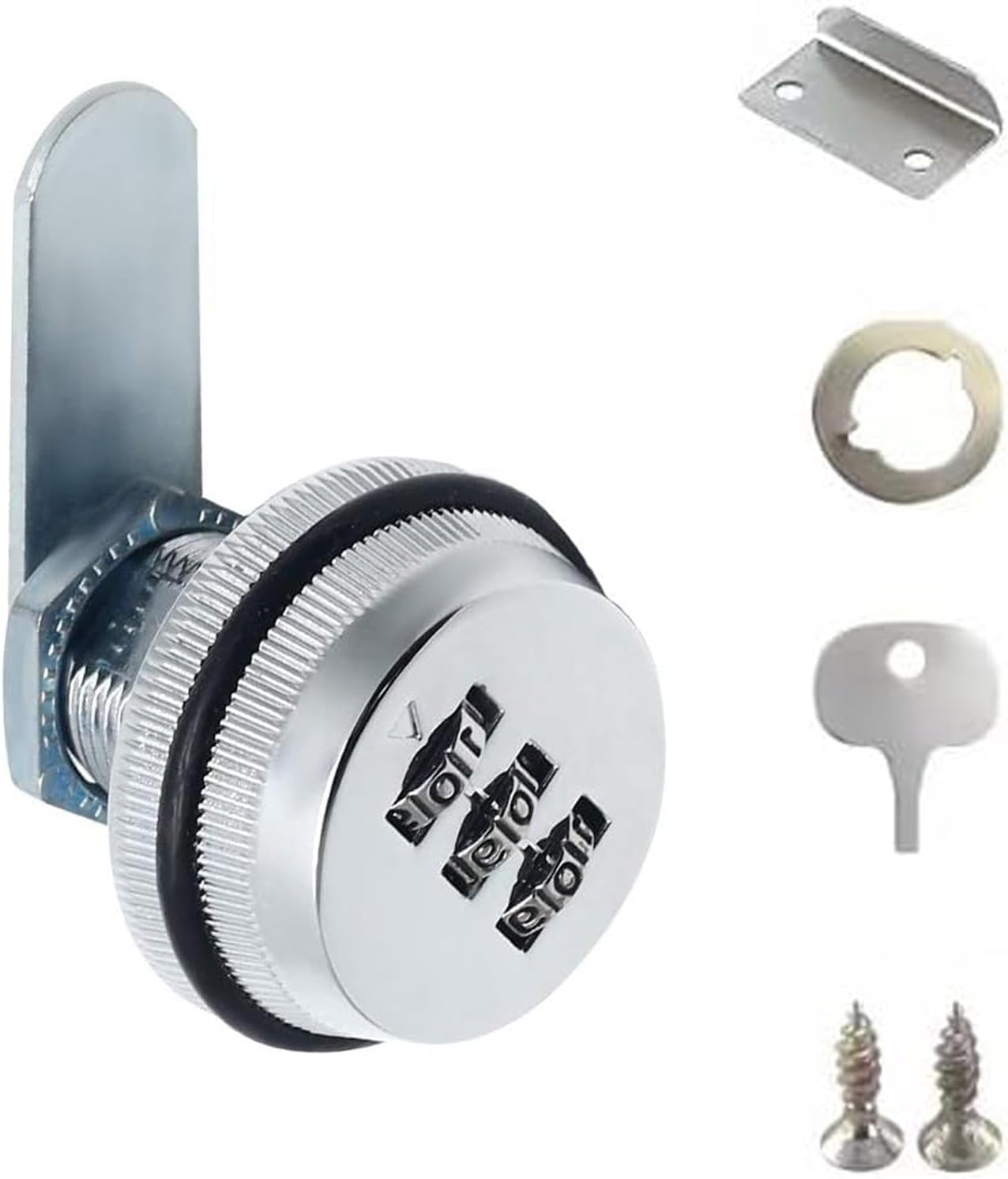 Combination Cam Lock, Combination Cabinet Lock, Chrome Zinc Alloy Password Coded Lock, 3-Digit Security Locks, Wardrobe Lock, Drawer Lock for Gym Storage, Toolbox, Deposit Box, Mailbox image number 6