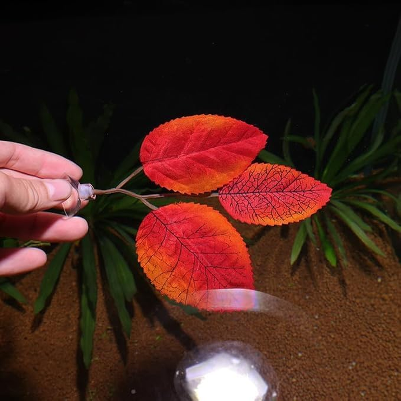 8 PCS Betta Fish Leaf Hammock Set - Double Pad Aquarium Plants with Suction Cups, Plastic Betta Bed & Habitat Decor for Fish Tank Accessories (Multicolor) image number 1