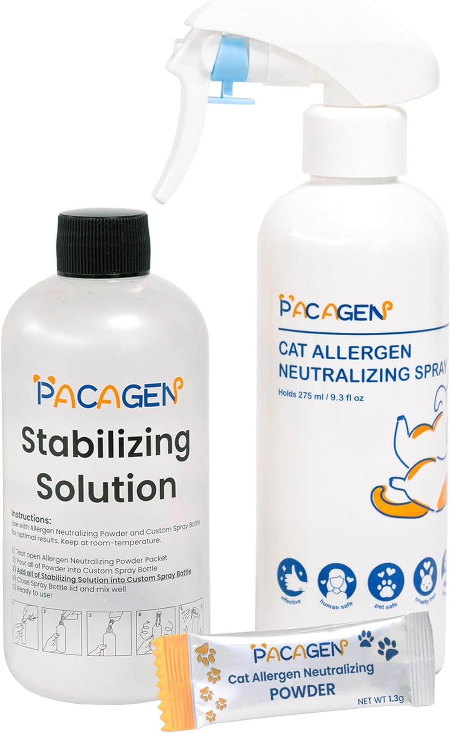 Pacagen Cat Allergen Neutralizing Spray for Humans - Perfect for Home Use, Immediate Results, Easy to Use, and Pet Friendly - a Few Sprays Away from a Clear Day image number 3