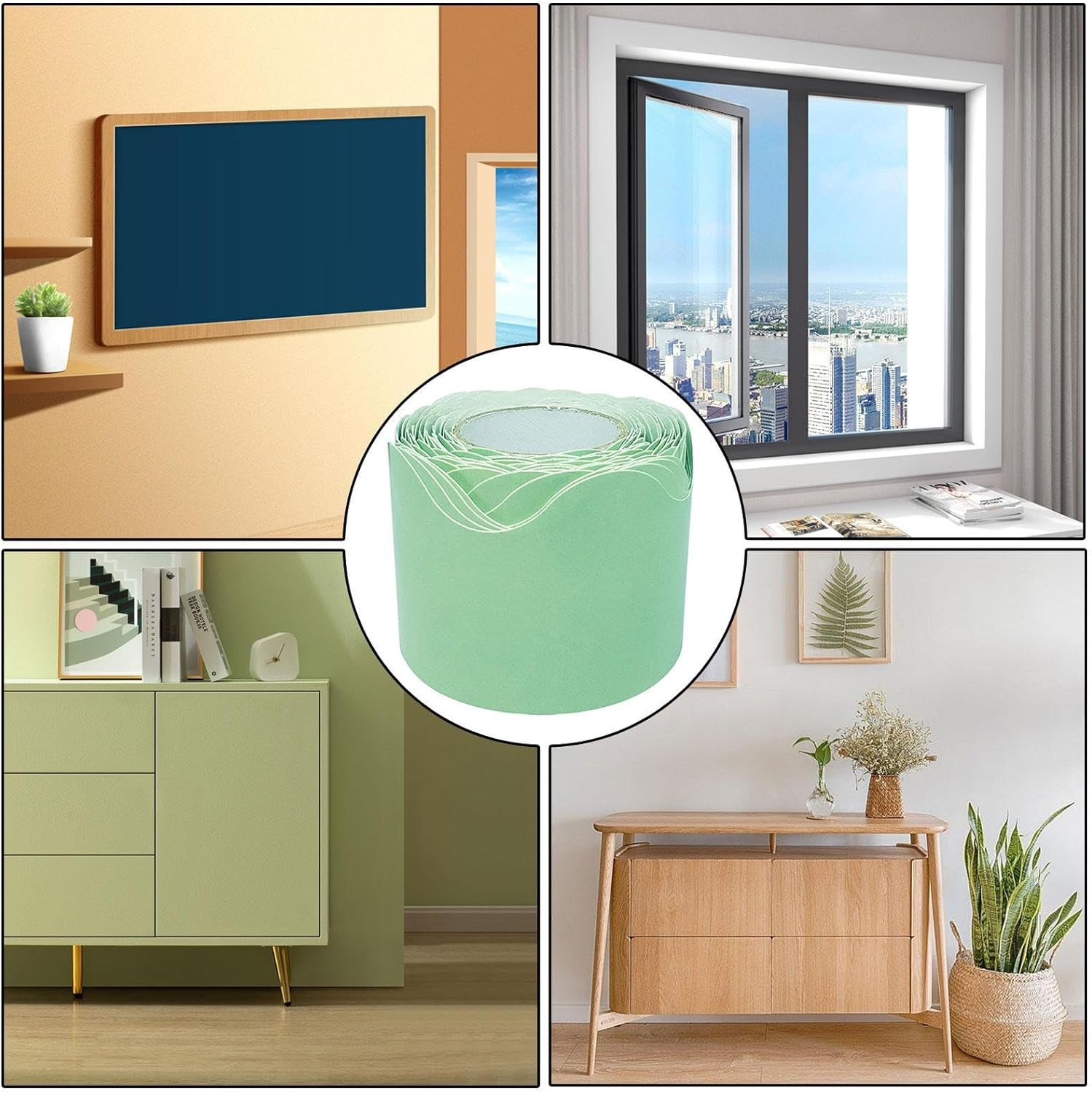 Bulletin Boards Borders for Classrooms, Trims Scalloped Bulletin Board Stickers for School, Bulletin Board Borders for Wall, Offices, Classroom, Chalkboard, Bulletin Boar Borato - Green image number 6