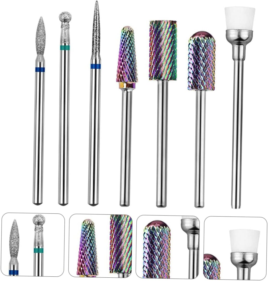 DEARMAMY Multi-Function Nail Drill Tungsten Steel Grinding Heads Manicure Grinding Tools Easy Install image number 3