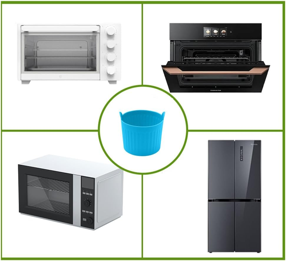 Silicone Cupcake Liners, Cuicanfla 6 Pcs Muffin Cases Easy Demould Cupcake Cases Egg Molds Egg Poacher for Air Fryer Reusable Muffin Tray Non-Stick Cup Cake Moulds Baking image number 1