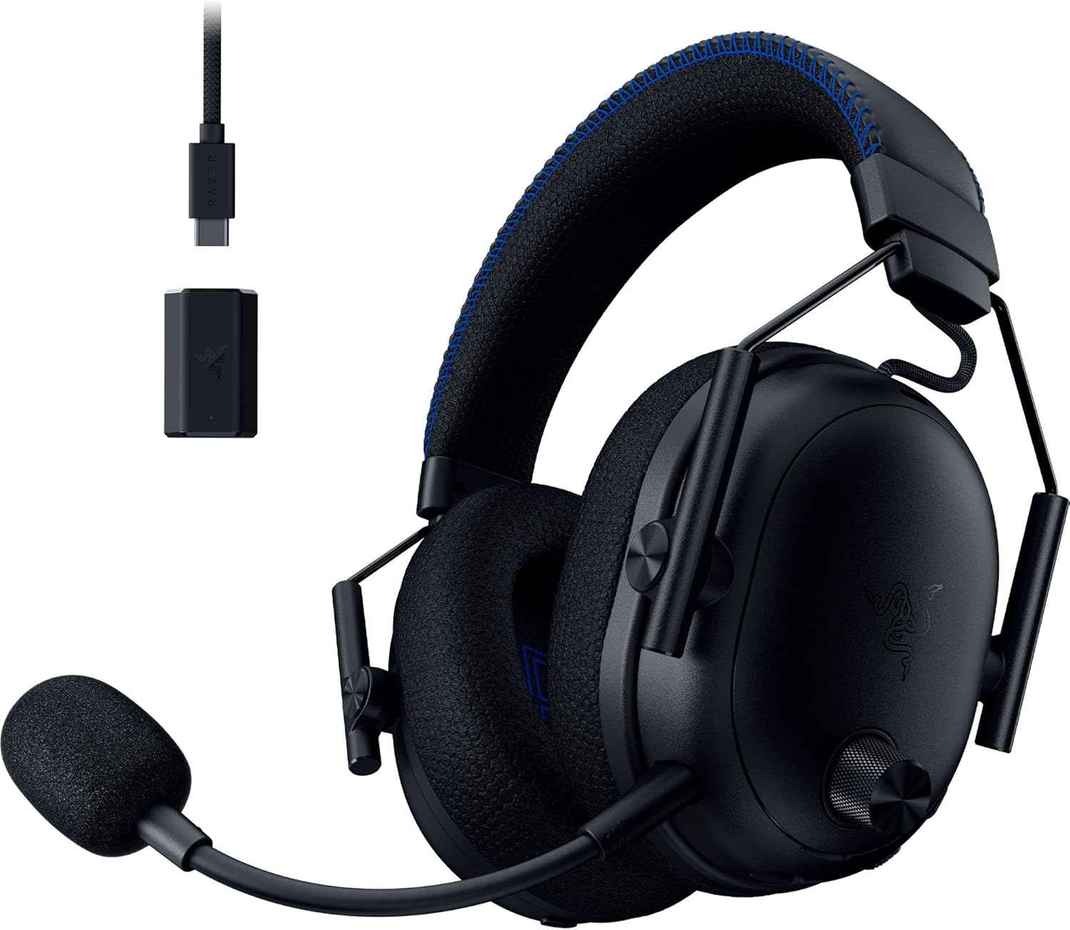 Razer Blackshark V3 Pro for Playstation - Wireless E-Sports Headset with Active Noise Cancelling (ANC) - Triforce 50 Mm Driver - Hyperspeed 2.4 Ghz - THX Spatial Audio - PS5/PC | Black image number 1
