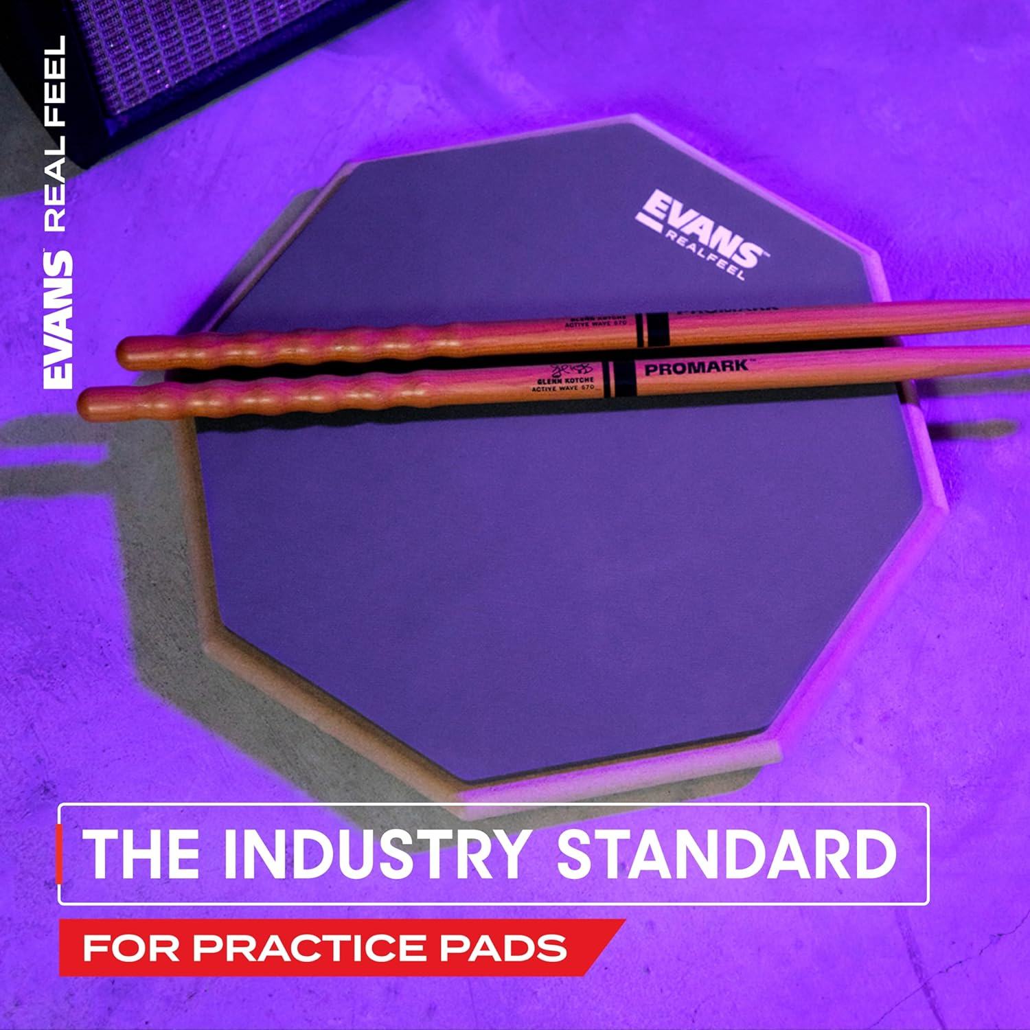 Evans Realfeel by Folding Bass Pedal Practice Pad - Bass Pedal image number 3