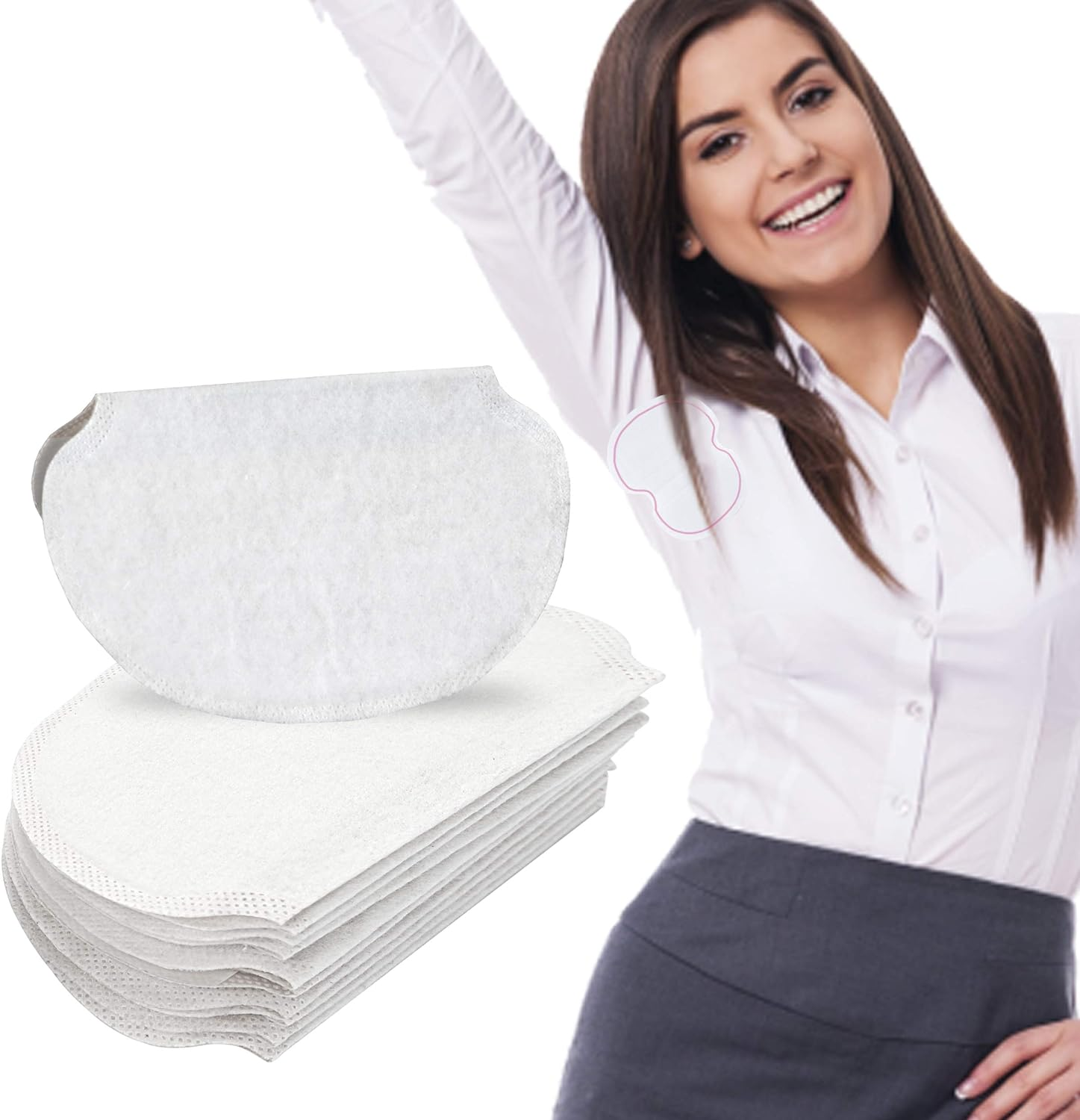 80 Pack Premium Quality Underarm Sweat Pads for Men and Women &ndash; No Odor No Stain Strong Adhesive &ndash; Invisible Armpit Pads image number 5