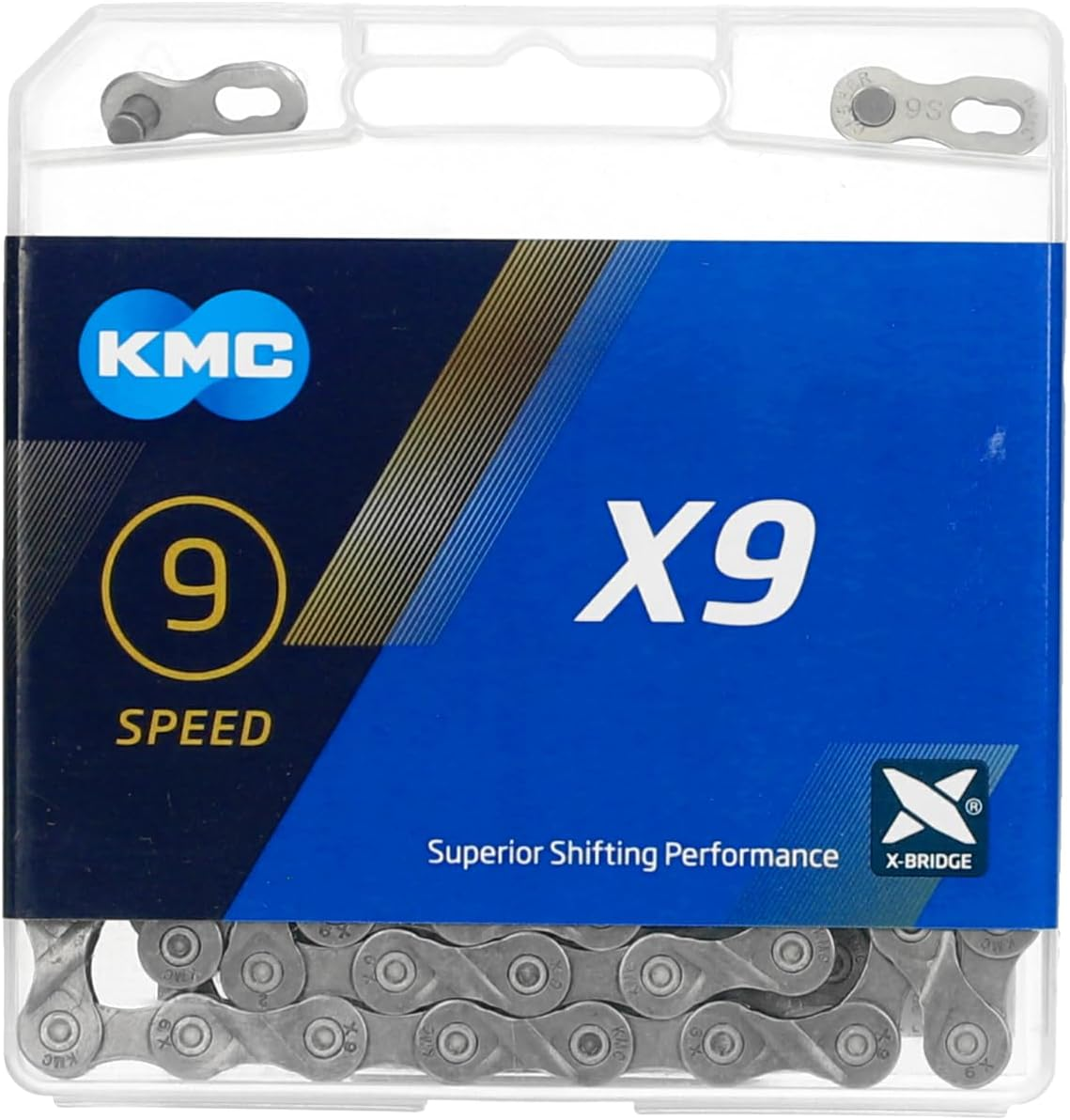KMC Unisex - Adult X9SL Ti-N X9 SL 9 Speed Chain, 114 Links