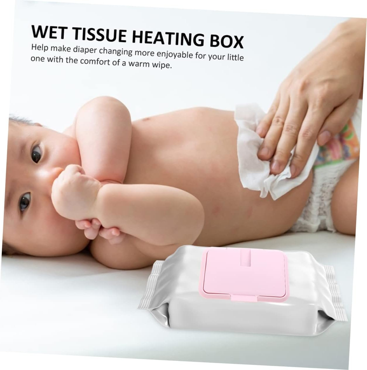 KOMBIUDA 2Pcs Portable Wipe Warmers USB Heater Dispenser for Car and Travel Keeps Wet Tissue at Comfortable Temperature for Diaper Changing image number 2