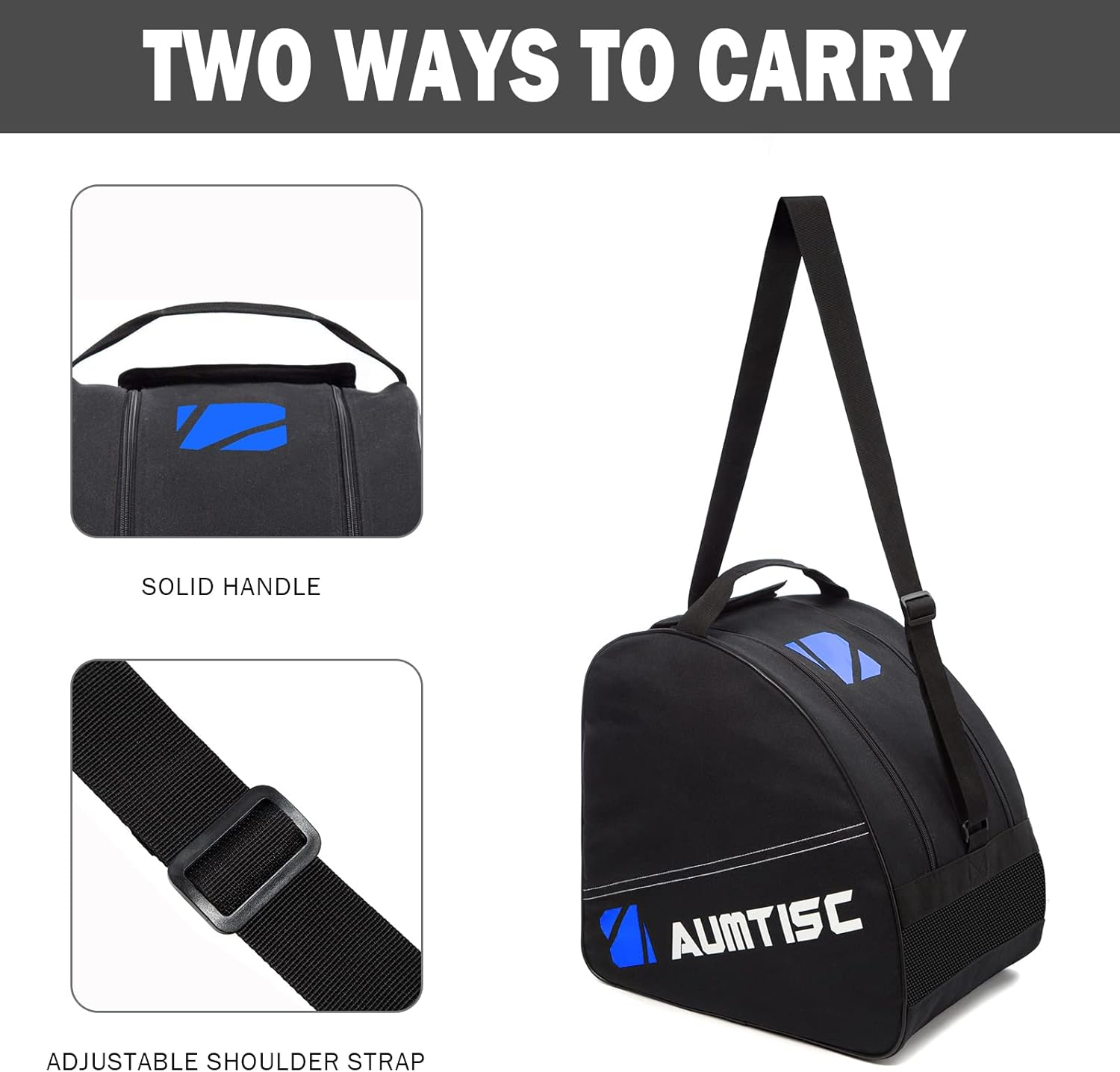 AUMTISC Ski Bag and Boot Bag Combo, Padded Ski Bags for Air Travel Flying, Adjustable Length for Skis up to 200 Cm and Boots up to Size 13 image number 2