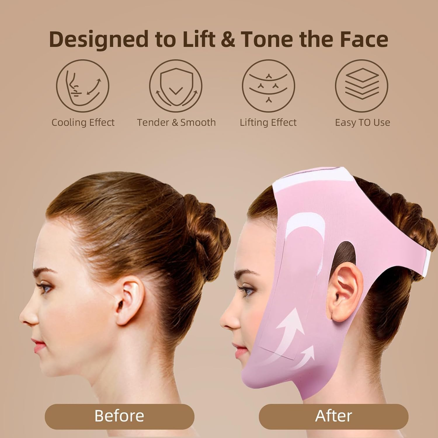 V-Line Lifting Chinstrap, V-Line Mask, Chinstrap for Sleeping, Reusable Face Strap, Chin up Patch, V-Shaped Belt, Shaped Face Mask for Sagging image number 5