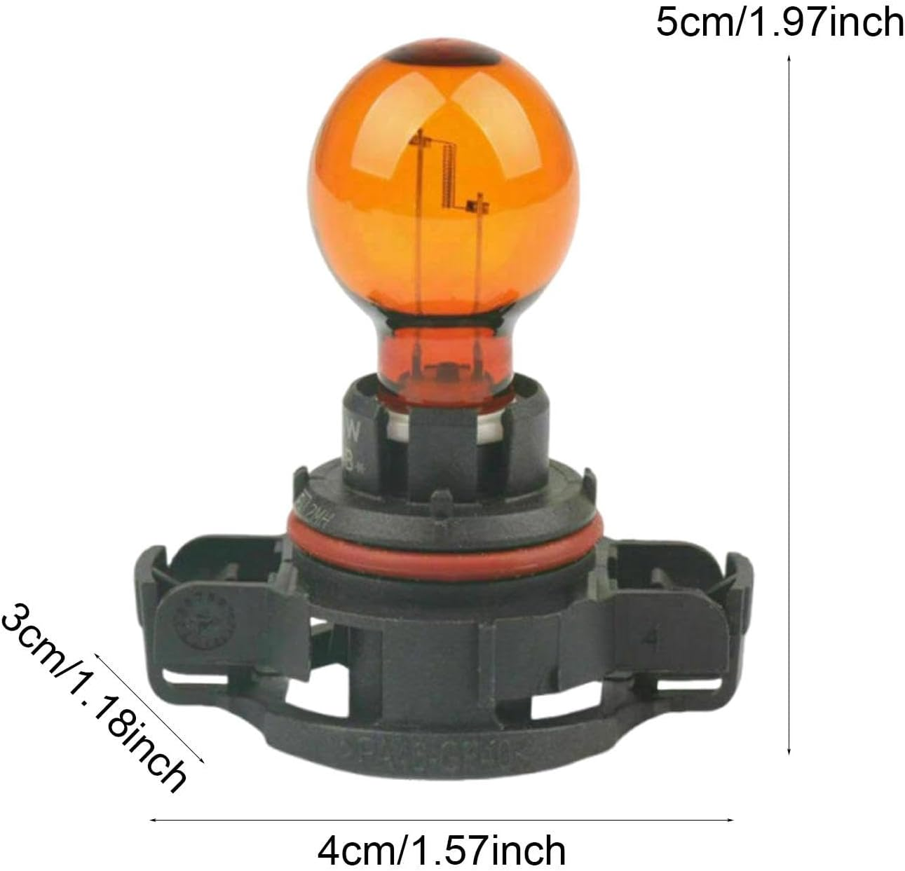 Motivetech Psy24W Front Turn Signal Light Bulb, Auto Component, Automotive Accessories Yellow Fog Light Bulb DC12V 24W for GTI C5 image number 3