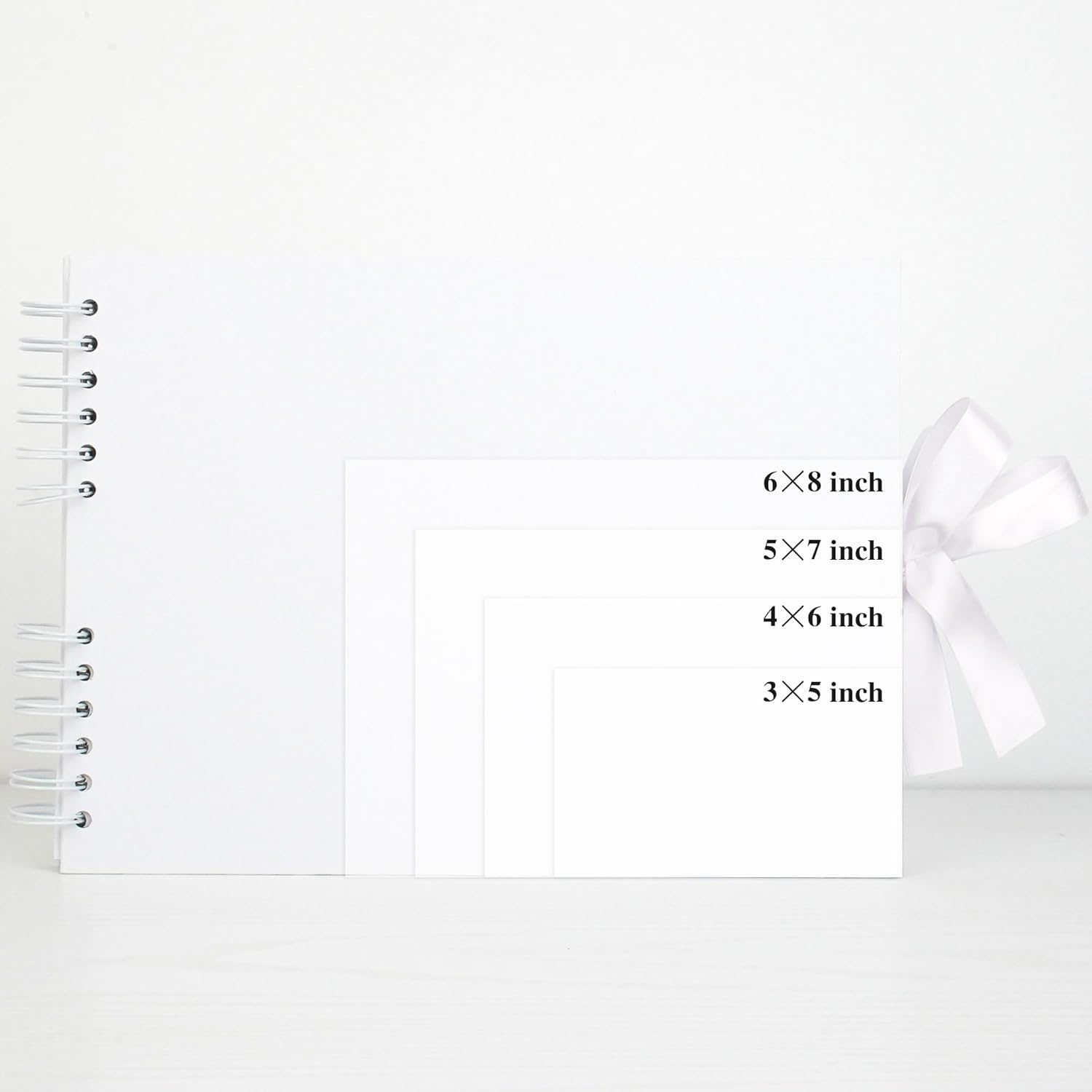 Scrapbook Memory Book with 20 Sheets White Pages 11.5X8.5 Inch DIY Album Set with Corner Stickers for Baby Shower Birthday Wedding Travelling, White