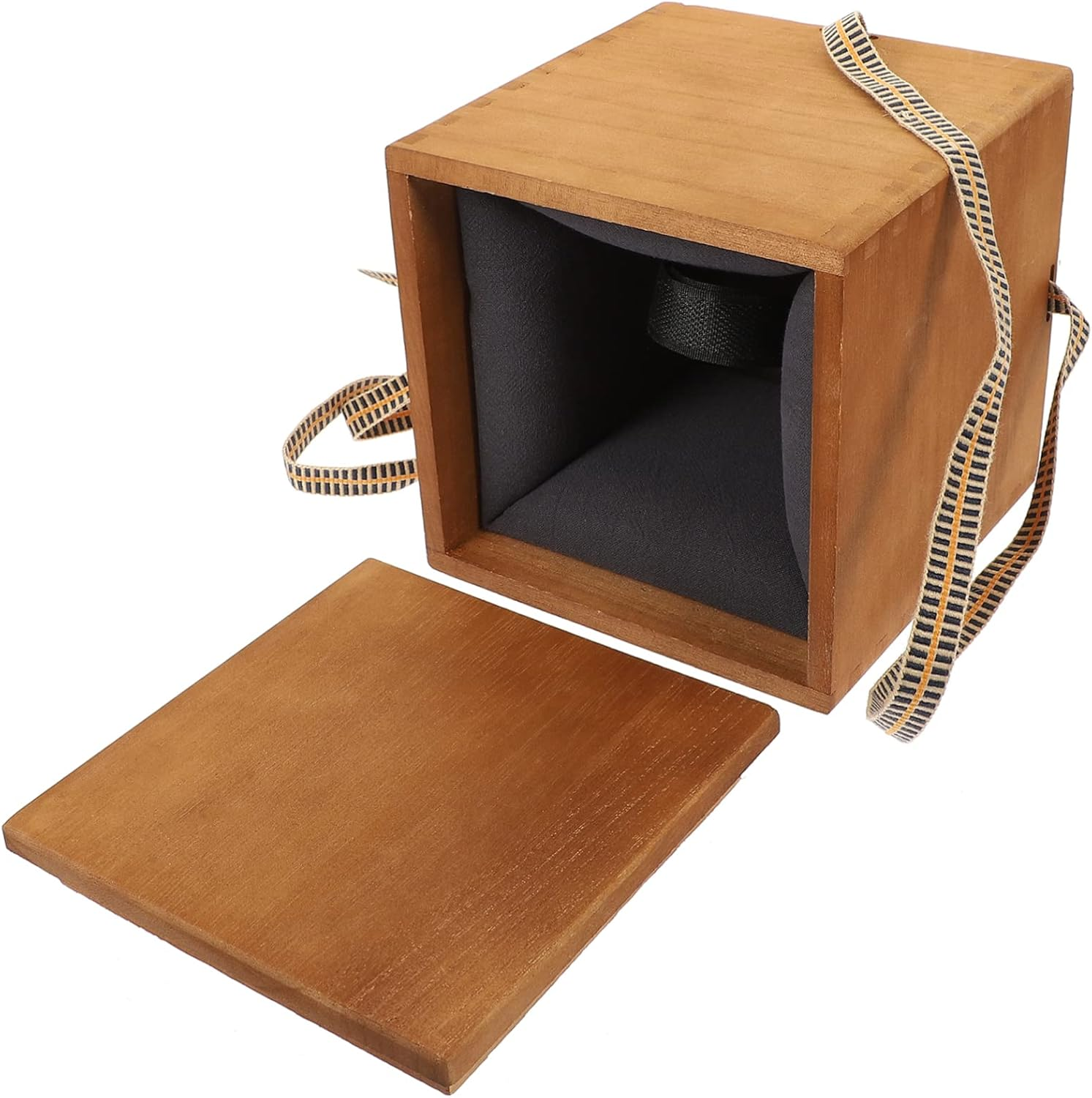 Vintage Wooden Box for Ceramic Vase and Teacup Storage, Square Multi-Function Sundries Case with Packaging, Suitable for Wedding and Home Decoration image number 2