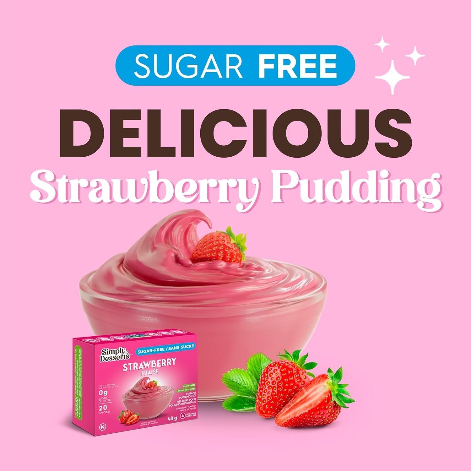 Simply Delish Natural Strawberry Instant Pudding 48 G image number 2