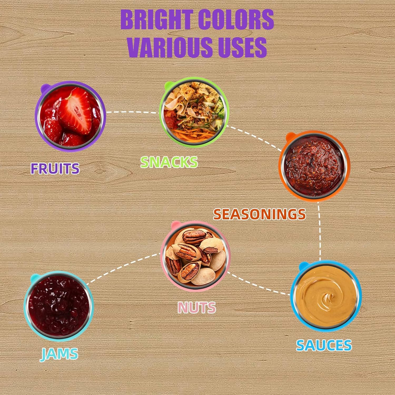 6X1.6 Oz Salad Dressing Containers with Lids, Reusable Snack Containers with Lids, Small Condiment Cups, Sauce Cups, Suitable for Lunch Boxes, Picnics, Travel Meal Prep and Kitchen Storage image number 2