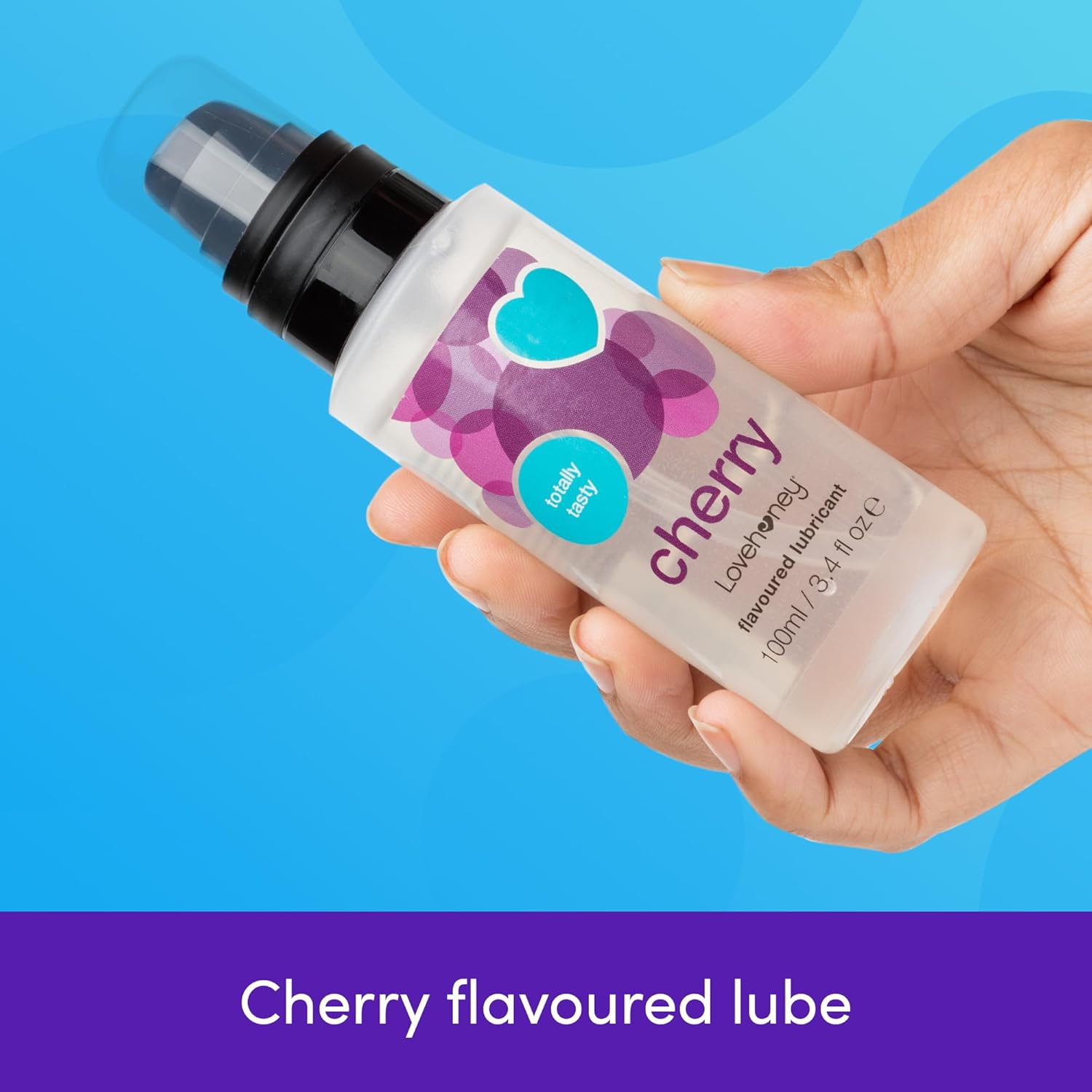 Lovehoney Cherry Flavoured Lube - Water Based Lube Gel - Fruity Lubricant - 100Ml image number 3