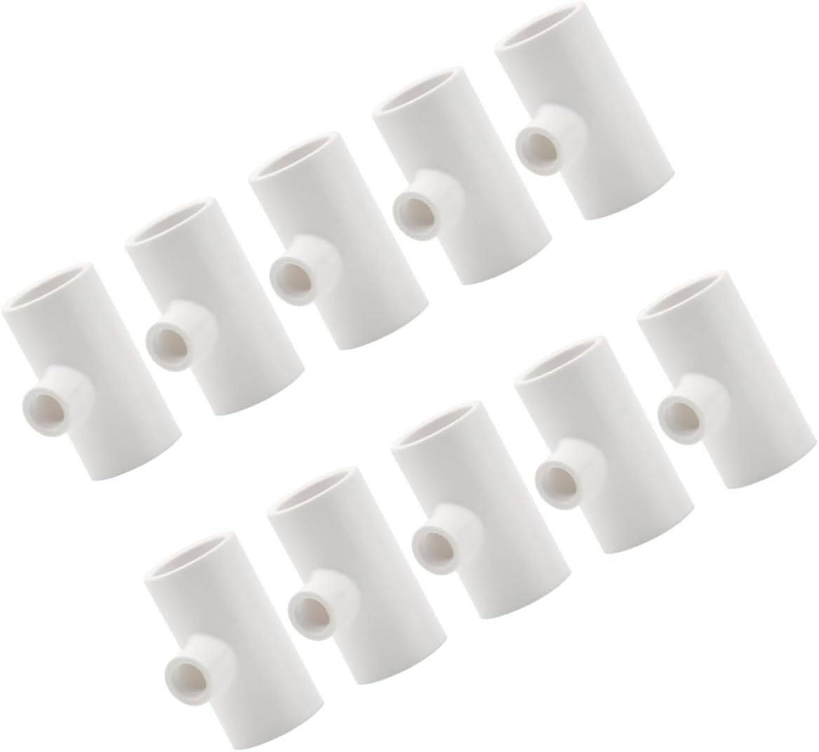 Milisten Automatic Chicken Waterer Tee Fittings 10Pcs Easy Install Poultry Watering System for Chickens Ducks Quails Rabbits 2.05 Inch Connector for Clean Farm Drinking image number 1