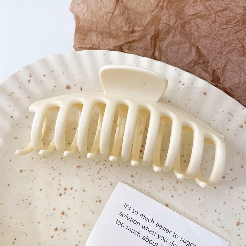 Hair Clips, Large Hair Claw Clips, Hair Pins, Hair Accessories for Women Girls Ladies Kids, Creamy White image number 3
