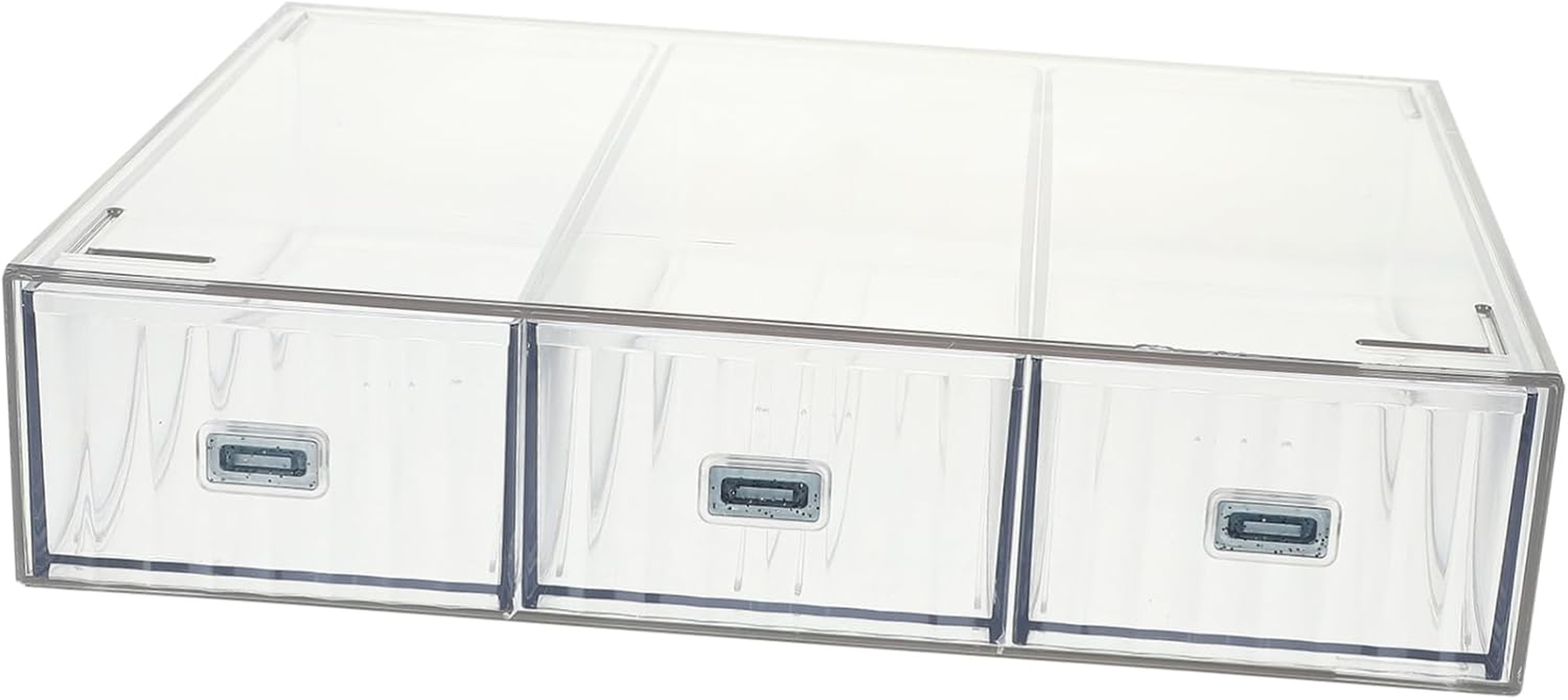 CANIGHT Desk Storage Organizer with Drawers Stackable Transparent Storage Box for Office Supplies and Cosmetics Multi Desktop Organizer for Badges Clips and -Saving Design for Efficient image number 4