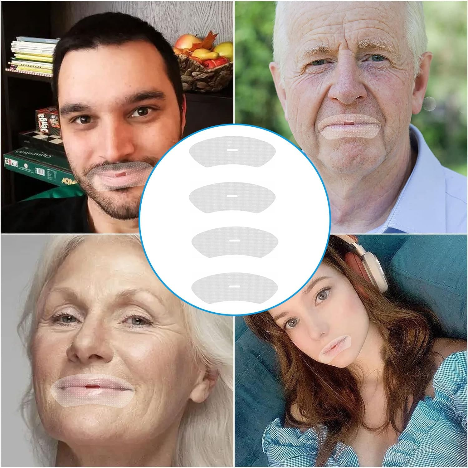 120Pcs Mouth Tape Sleep Strips, Adults and Children Sleep with Closed Mouth Patches, Open Mouth Breathing Correction Patches, Open Mouth Breathing Correction Patches, Snoring Reduction