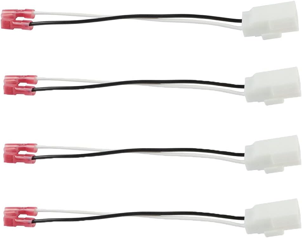 4 Pack Speaker Harness for Jeep Dodge Chrysler Models Front Rear Door Speaker Wiring Harness Adapter 72-6514 - Door Speaker Replacement