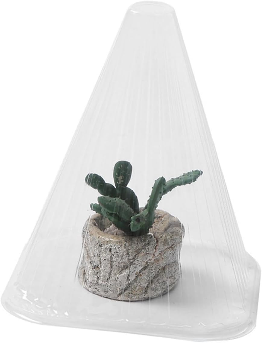 Yardwe 10Pcs Translucent Plant Covers Air Vent Gardening Plant Protectors for Frost Freeze