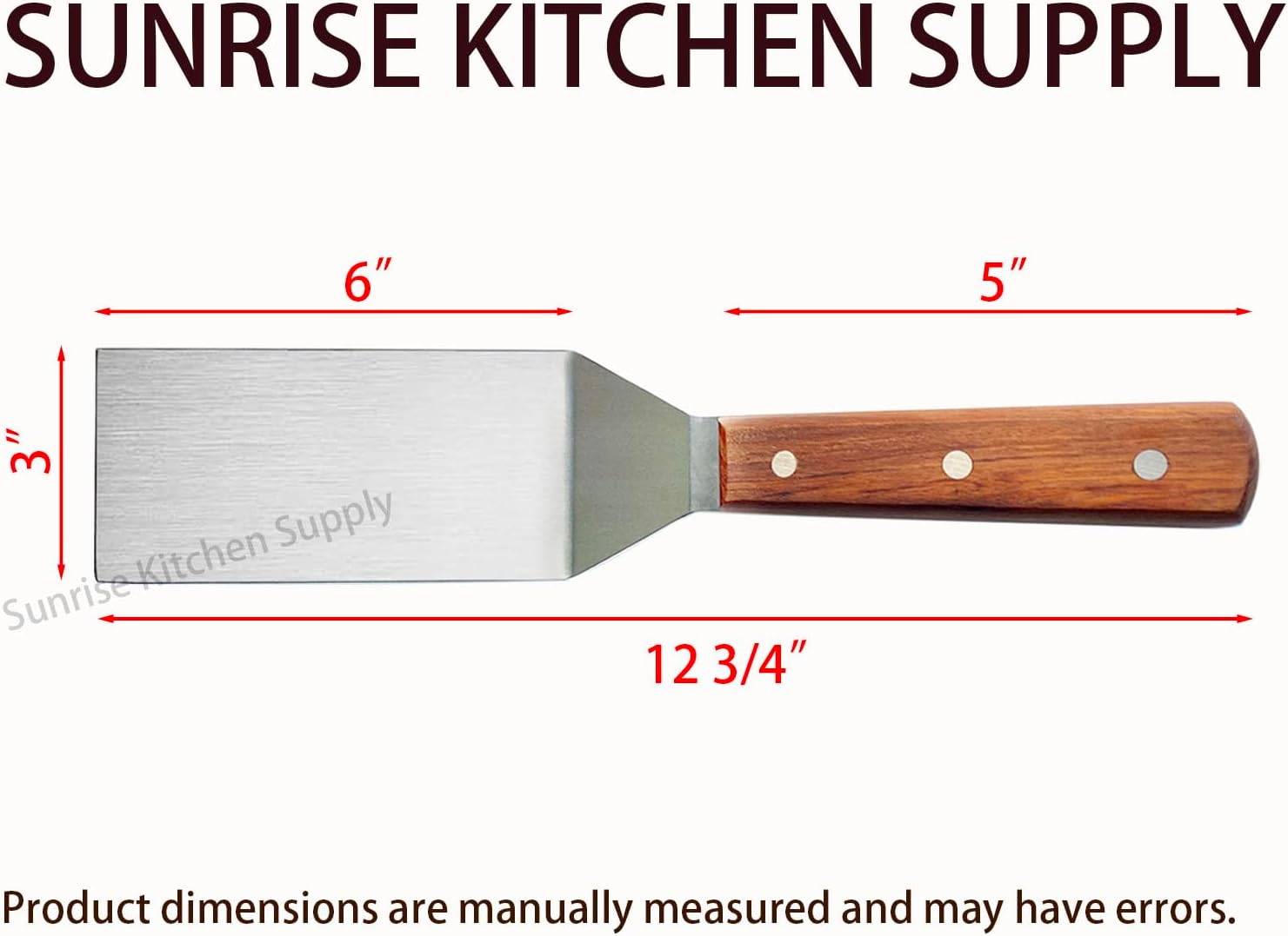 SUNRISE Stainless Steel Turner Spatula 6" X 3" Spatula image number 1