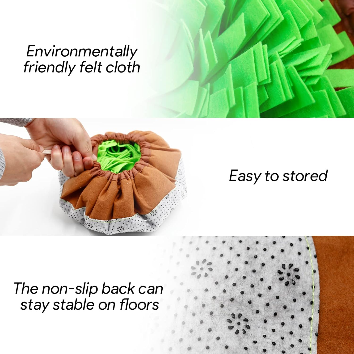 Sniffing Rug for Dogs, Sniffing Mat for Dogs, Dog Sniffing Rug, Used for Dog Intelligence and Odour Training (Green)