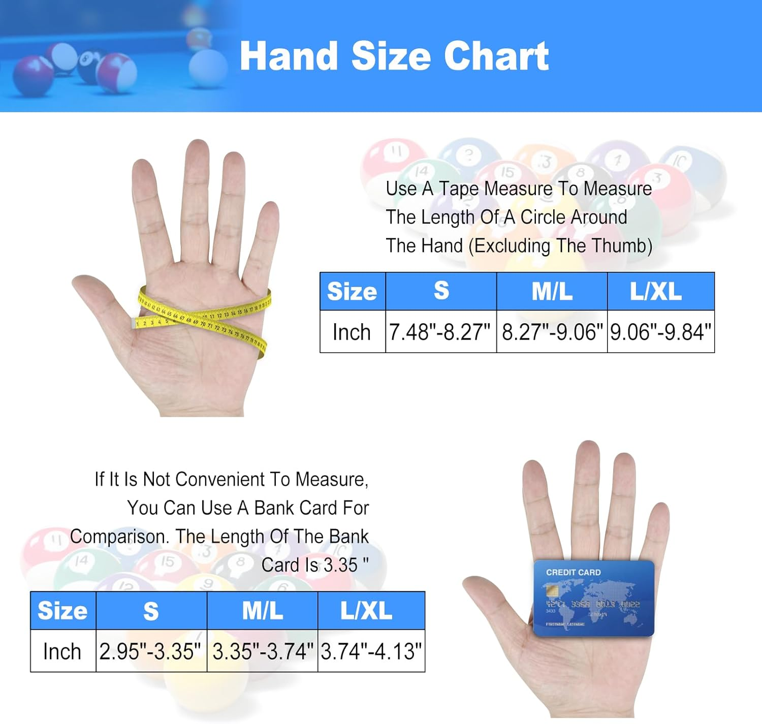 YFY Billiards Glove 3 Finger Pool Glove for Left Hand, Durable Double Stitched, Snooker Cue Sport Glove Popular Sizes for Men & Women image number 4