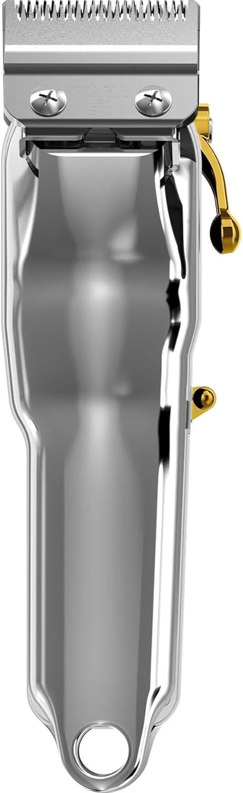 Wahl Professional Metal Power+ Hair Clipper, Silver, All-Metal Housing, Stagger-Tooth Top Blade, Precision Bottom Fade Blade, Professional Hair Trimming and Styling, Cord/Cordless