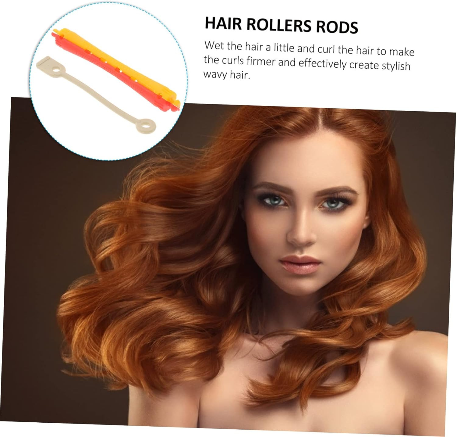 Ipetboom Pack of 24 Hollow Rollers with Elastic Band, Natural Curler, Barber, Perm Bars, Perm Rods, for Hair, Curling Irons, Cold Perms, Cold Burning, Plastic Hair Stick for Men