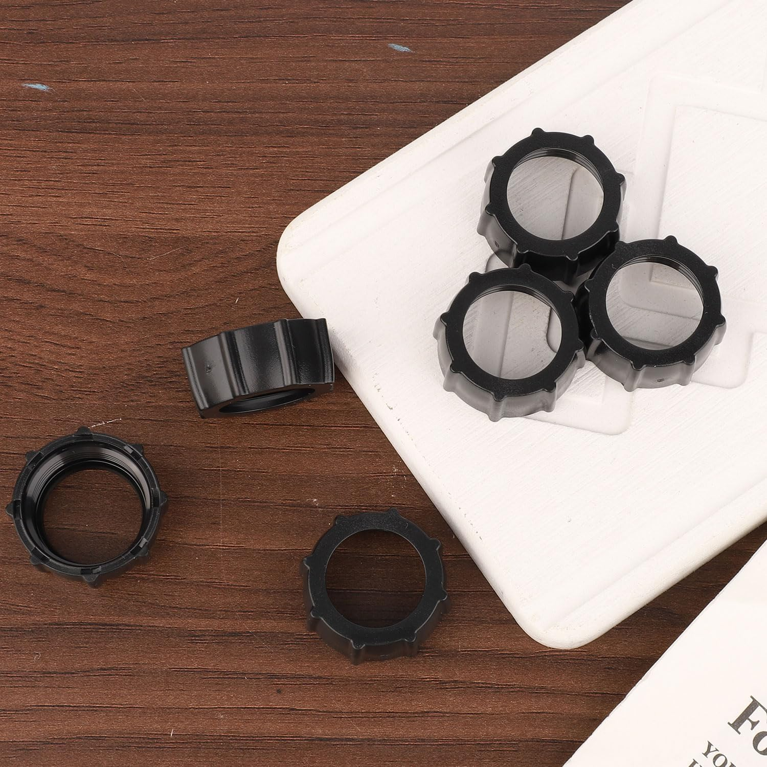 BOXOB 6Pcs Tightening Nut for Replacement Car Phone Mount Parts, 17Mm Ball-Joint Fixed Adapter Head Bracket Holder Ring for DVR Camcorder Wireless Charger, GPS Dash Camera, Phone Holder Stand Clip image number 6