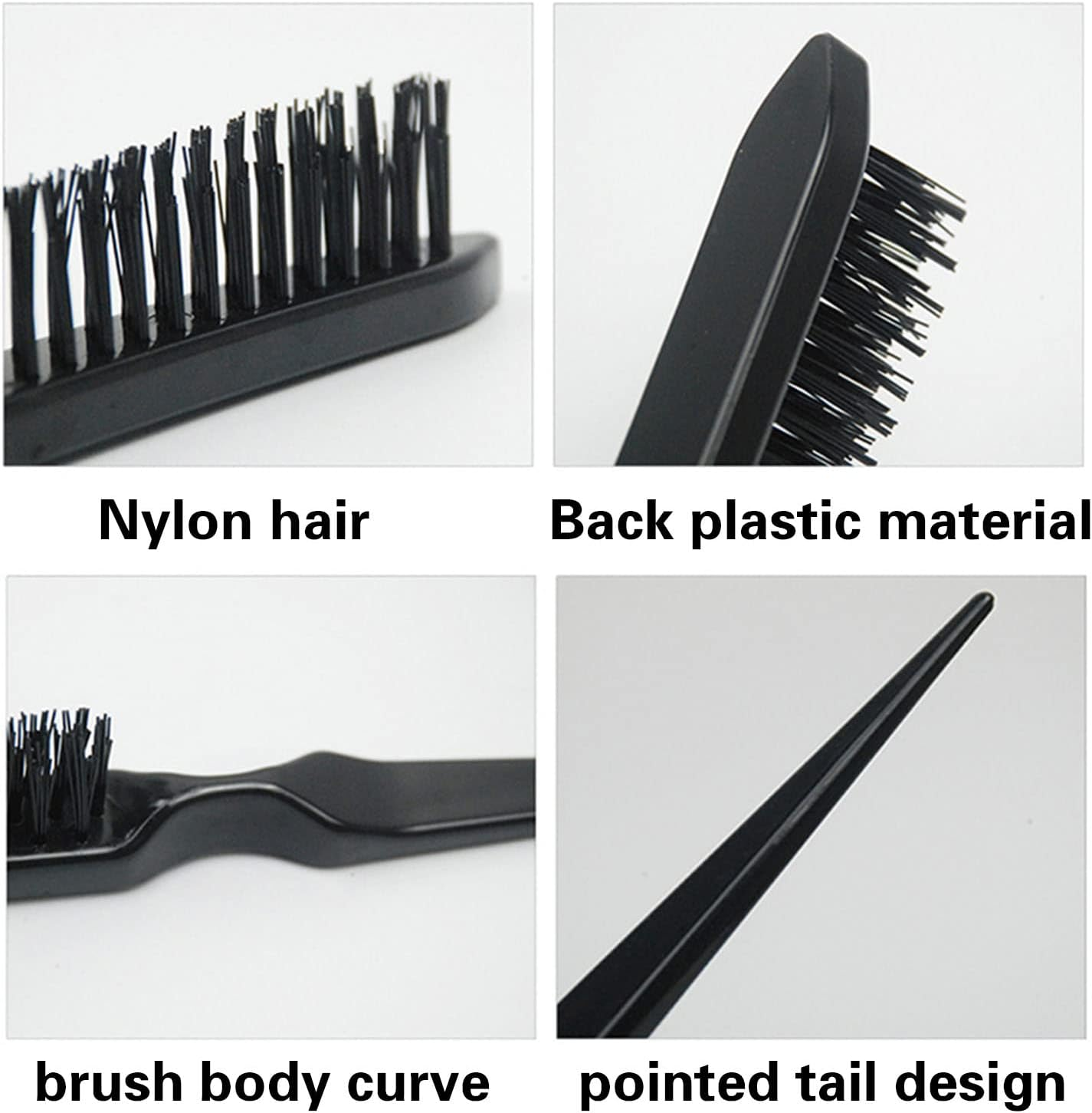 1 X Crepe Hair Brush with Mixed Bristles, Boar Bristles Brush Hair, Toupee Brush, Hair Brush, Hair Styling Appliances, Styling Accessories, Brushes, Professional Salon Comb for Long