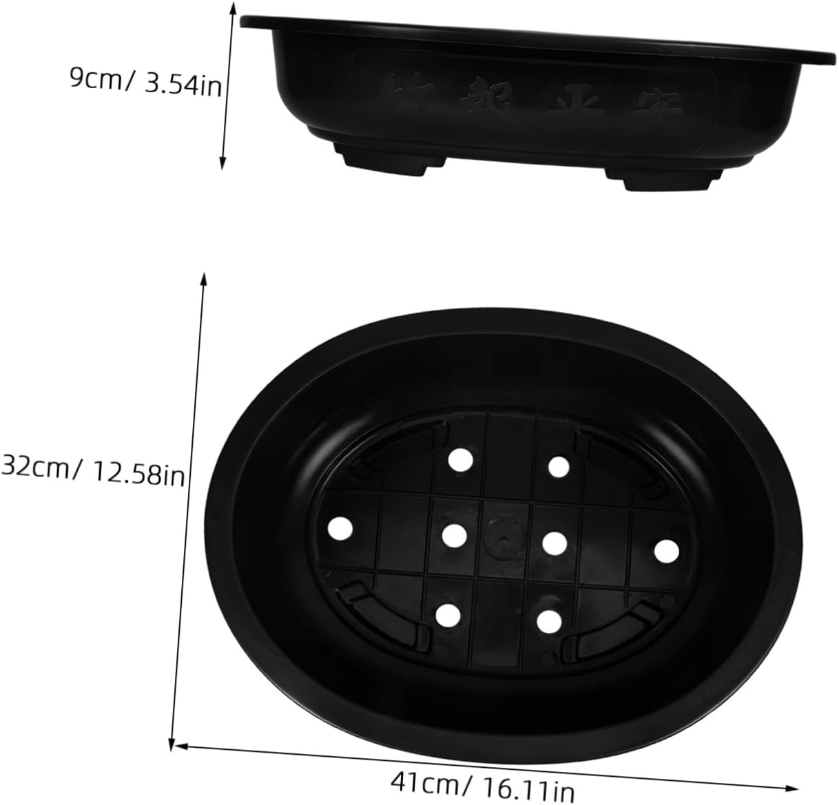Outanaya 4Pcs Oval Flowerpots Drainage Design for Herbs and Plants for Gardening image number 4