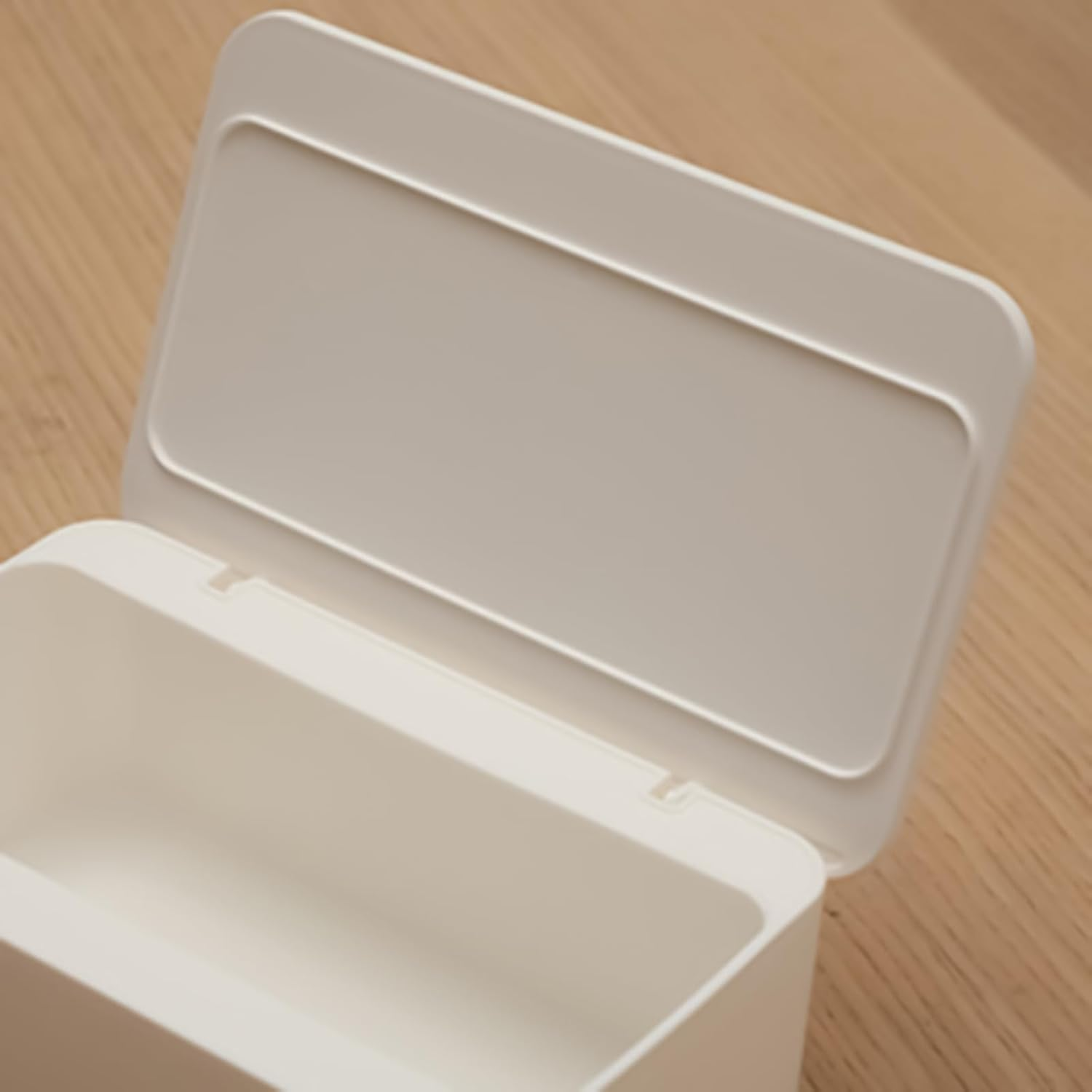 Wet Wipes Container | Baby Wipe Holder - Reusable Tissue Paper Storage Case for Desk, Restaurant, Living Room, Toilet, Nursery, Bathroom, Bedroom, Counter, Home - White image number 4