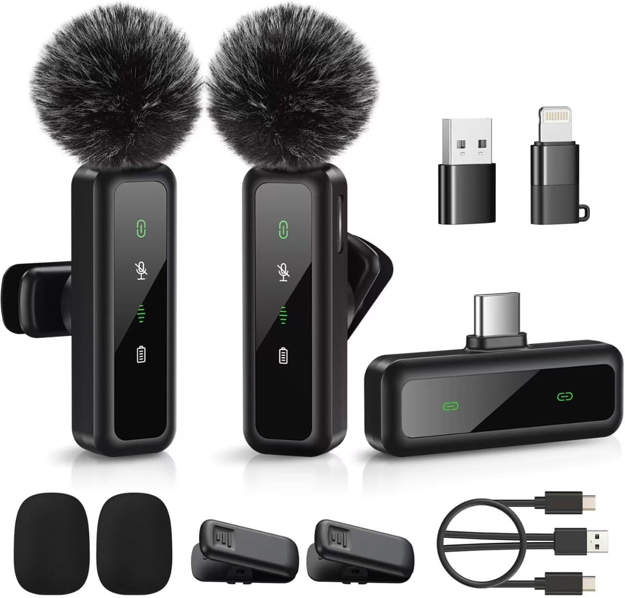Wireless Lavalier Microphone for Iphone, Ipad, Android, Mini Microphone with Noise Reduction and HD Sound for Vlogging, Youtube, Tiktok and Podcasting image number 4