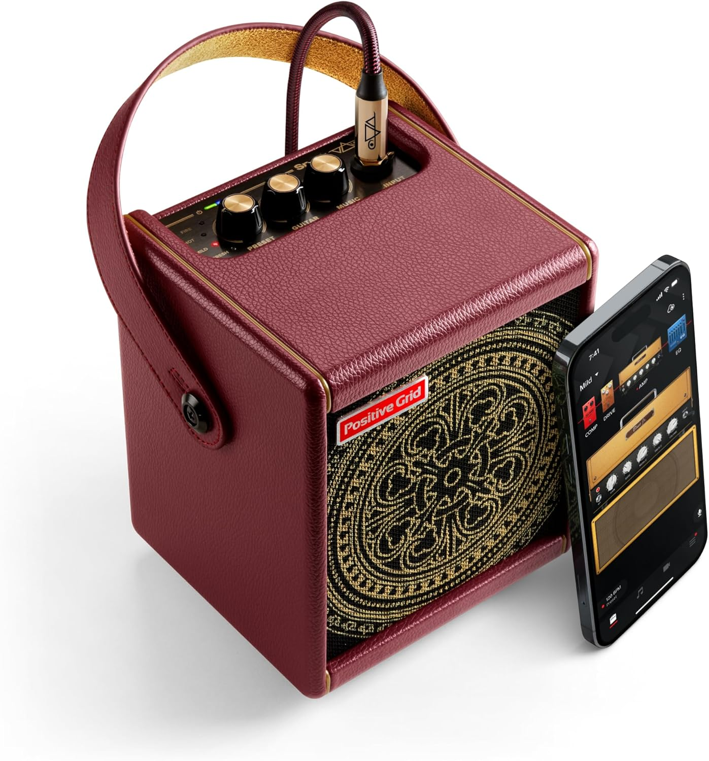 Positive Grid Spark Mini Vai Special Edition 10-Watt Portable Smart Guitar Amp and Bluetooth Speaker &ndash; Designed by Steve Vai image number 2