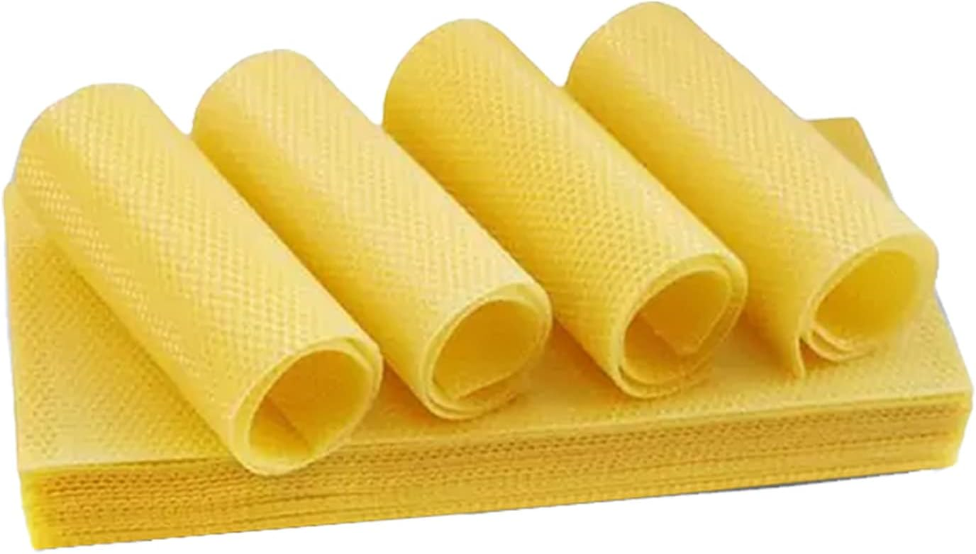 Beekeeper Supplies, 10PCS Bee Honey Sheets Beeswax Sheets Beehive Foundation Honeycomb Honey Frame Portable Wild Bee Beekeeper Tool for Beekeeper Supplies Hive Tool Candle Making